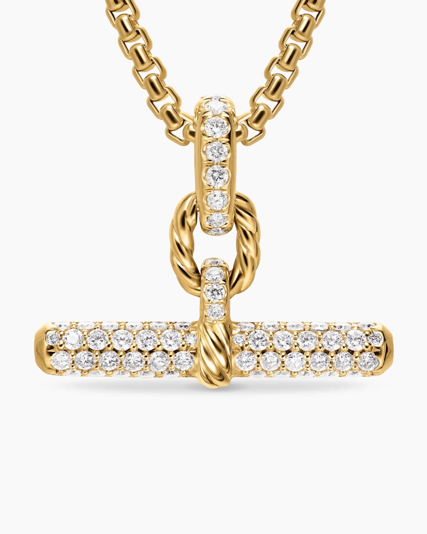 DY Madison® Toggle Pendant in Sterling Silver with Diamonds, 20.2mm 10 DY Madison® Toggle Pendant in Sterling Silver with Diamonds, 20.2mm