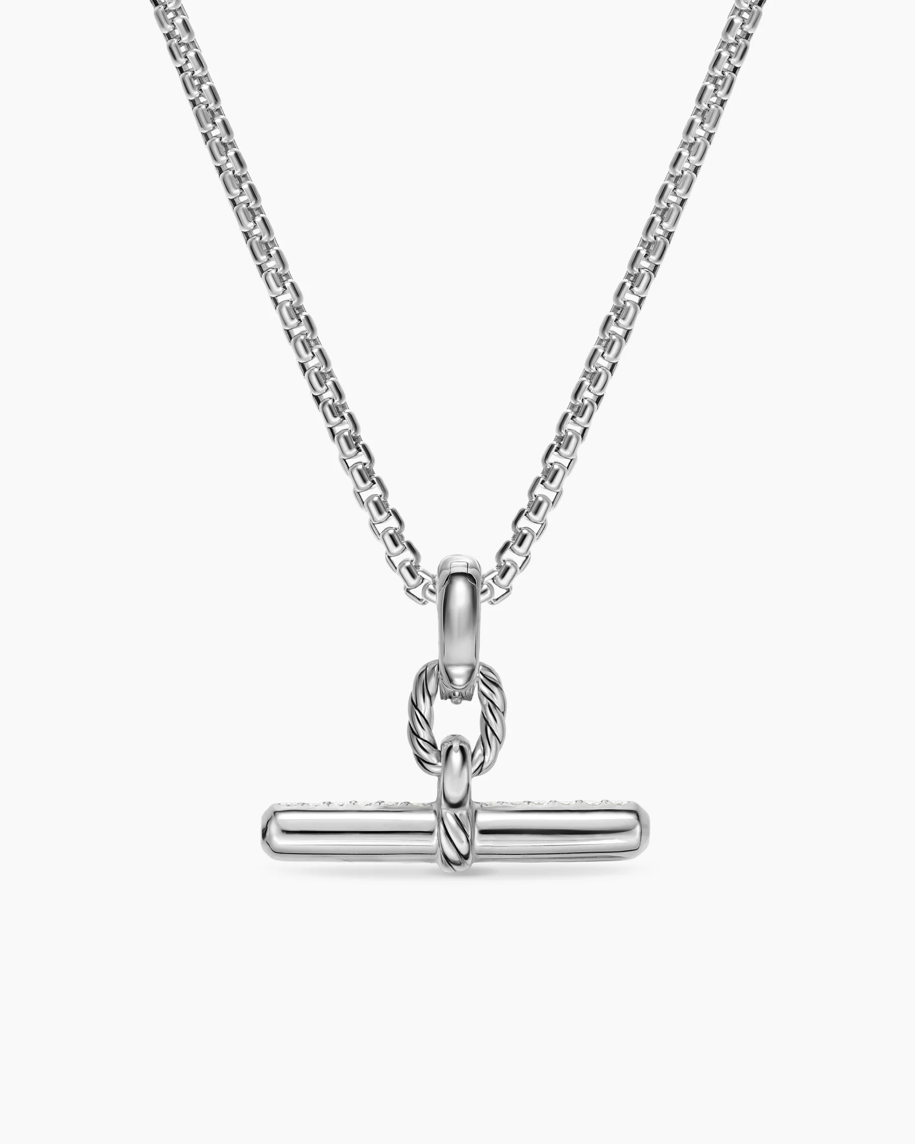 DY Madison® Toggle Pendant in Sterling Silver with Diamonds, 20.2mm 4 DY Madison® Toggle Pendant in Sterling Silver with Diamonds, 20.2mm
