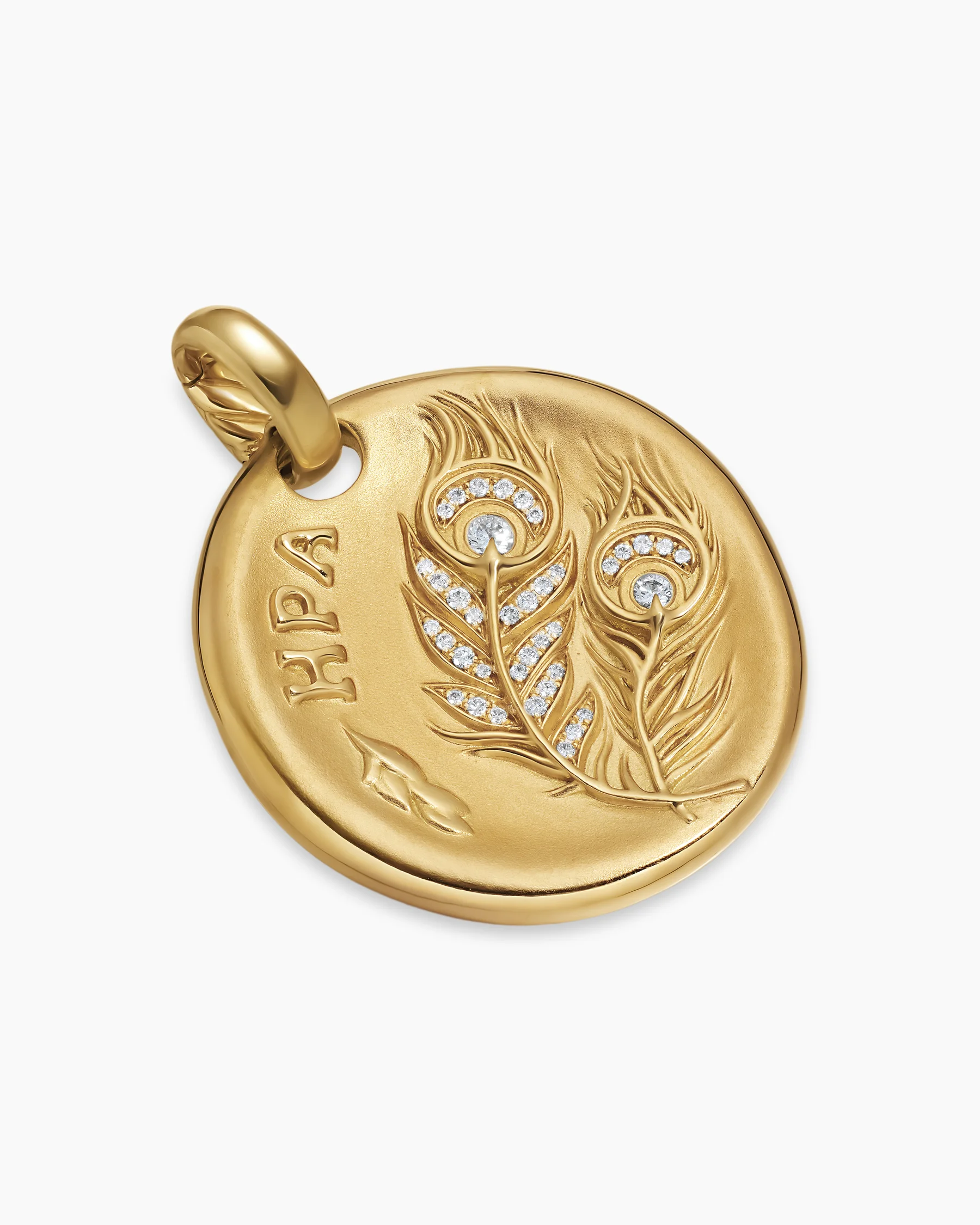 Hera Medallion Amulet in 18K Yellow Gold with Diamonds, 28.3mm 2 Hera Medallion Amulet in 18K Yellow Gold with Diamonds, 28.3mm