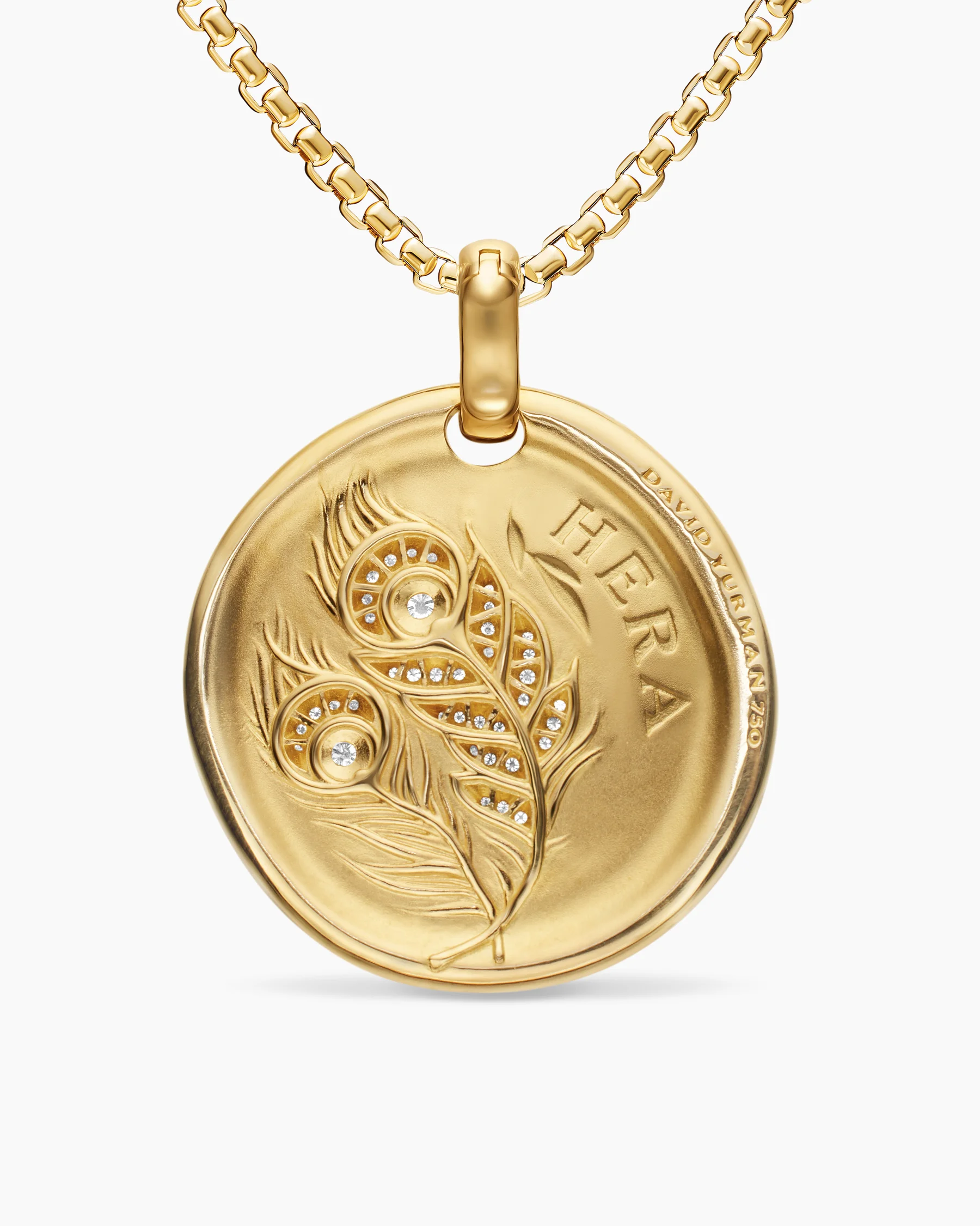 Hera Medallion Amulet in 18K Yellow Gold with Diamonds, 28.3mm 3 Hera Medallion Amulet in 18K Yellow Gold with Diamonds, 28.3mm