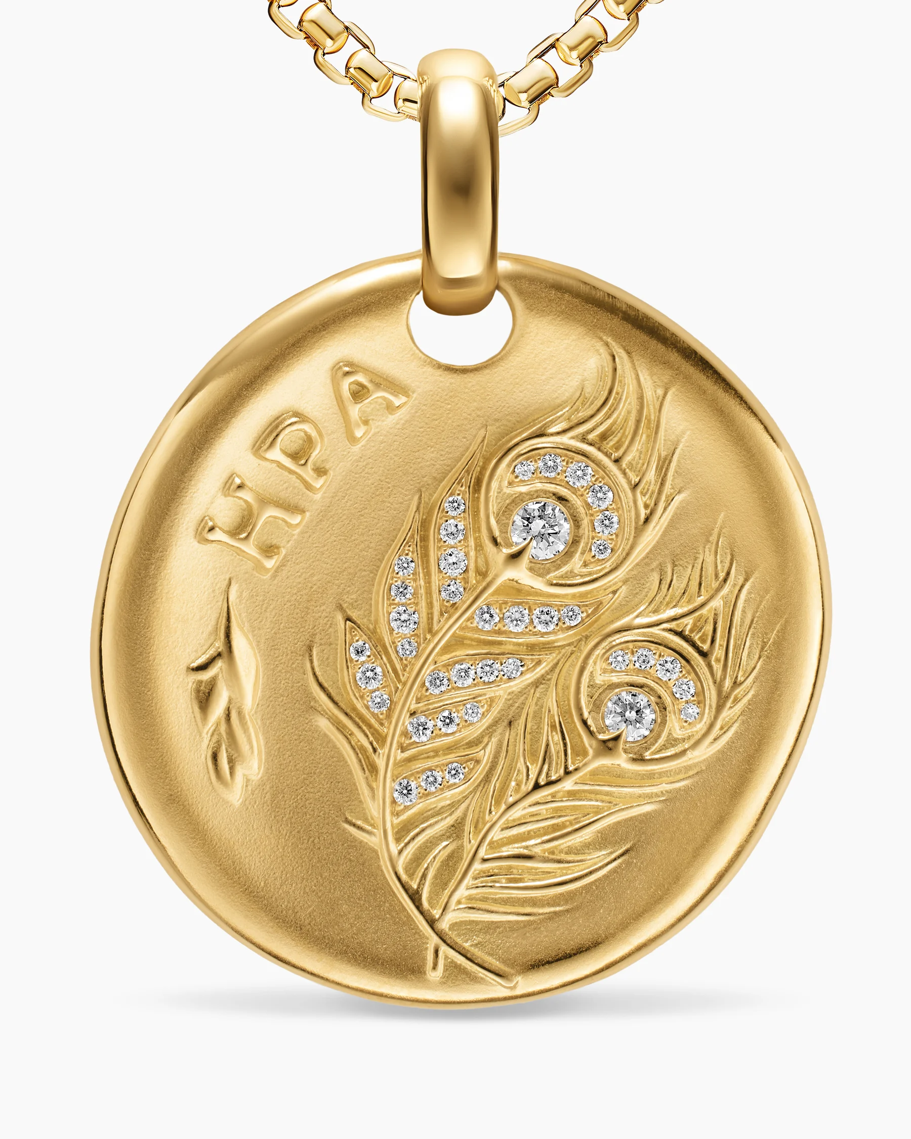 Hera Medallion Amulet in 18K Yellow Gold with Diamonds, 28.3mm 4 Hera Medallion Amulet in 18K Yellow Gold with Diamonds, 28.3mm