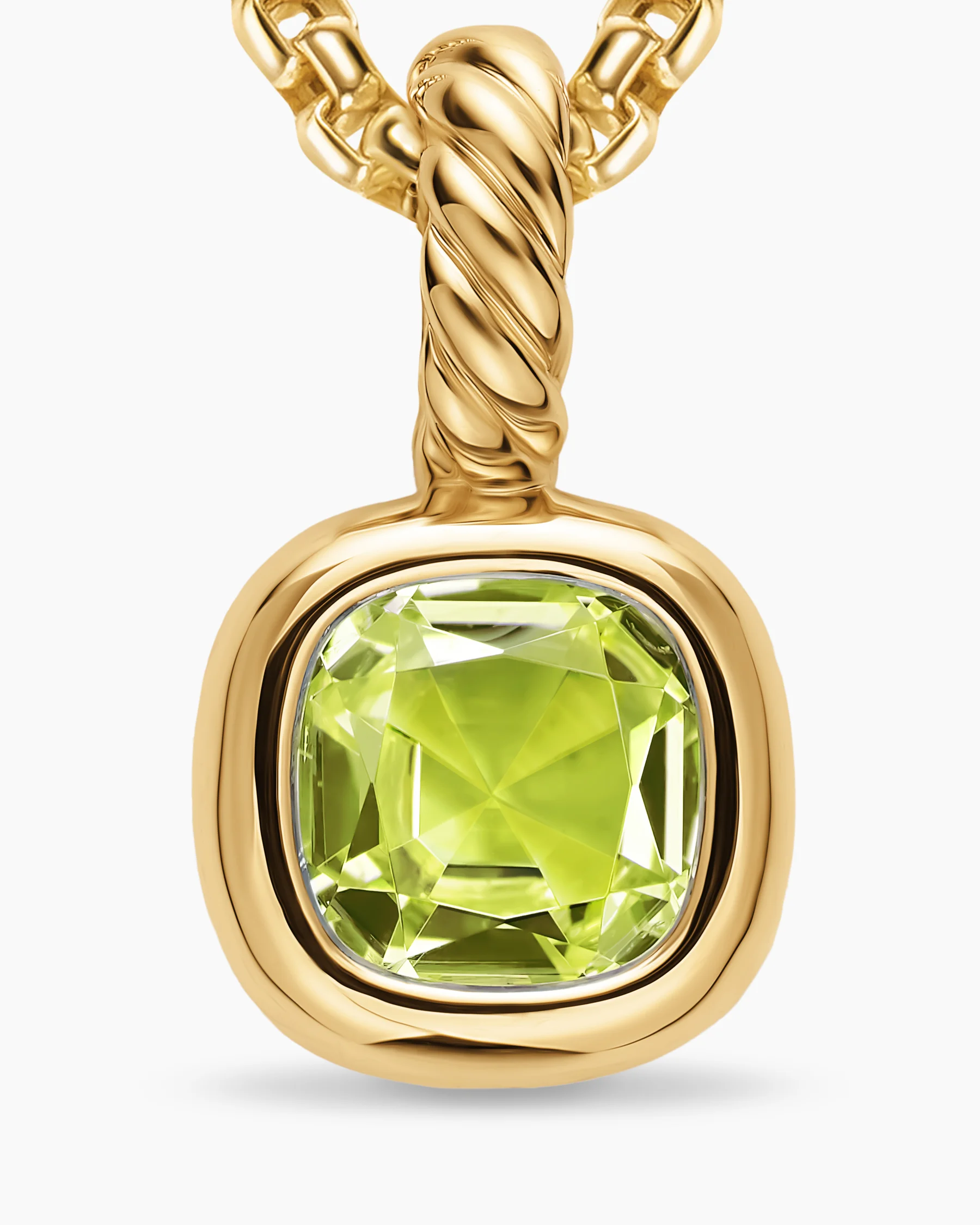 Mini Cushion Cut Amulet in 18K Yellow Gold with Citrine, 5.5mm 10 Mini Cushion Cut Amulet in 18K Yellow Gold with Citrine, 5.5mm