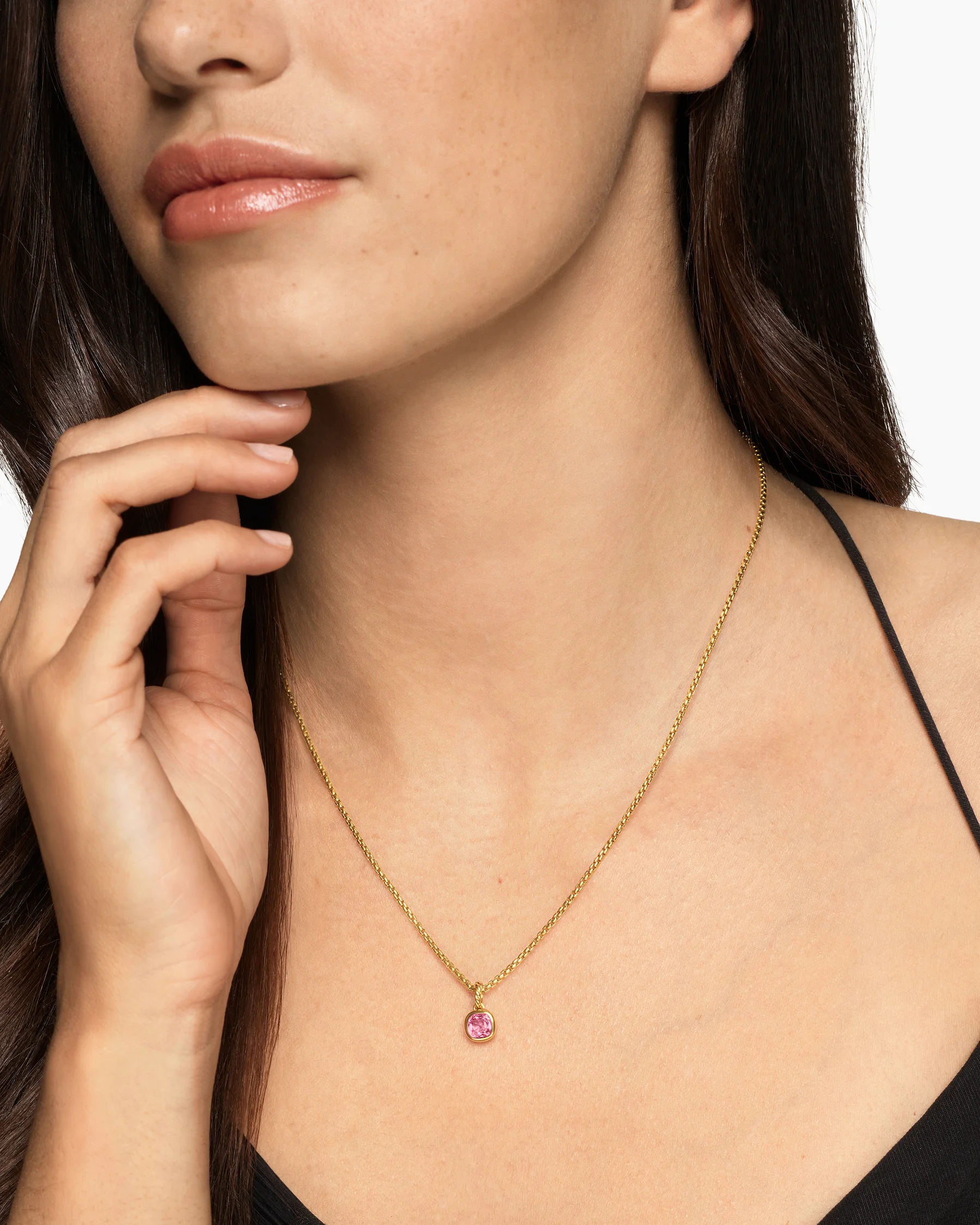 Mini Cushion Cut Amulet in 18K Yellow Gold with Citrine, 5.5mm 12 Mini Cushion Cut Amulet in 18K Yellow Gold with Citrine, 5.5mm