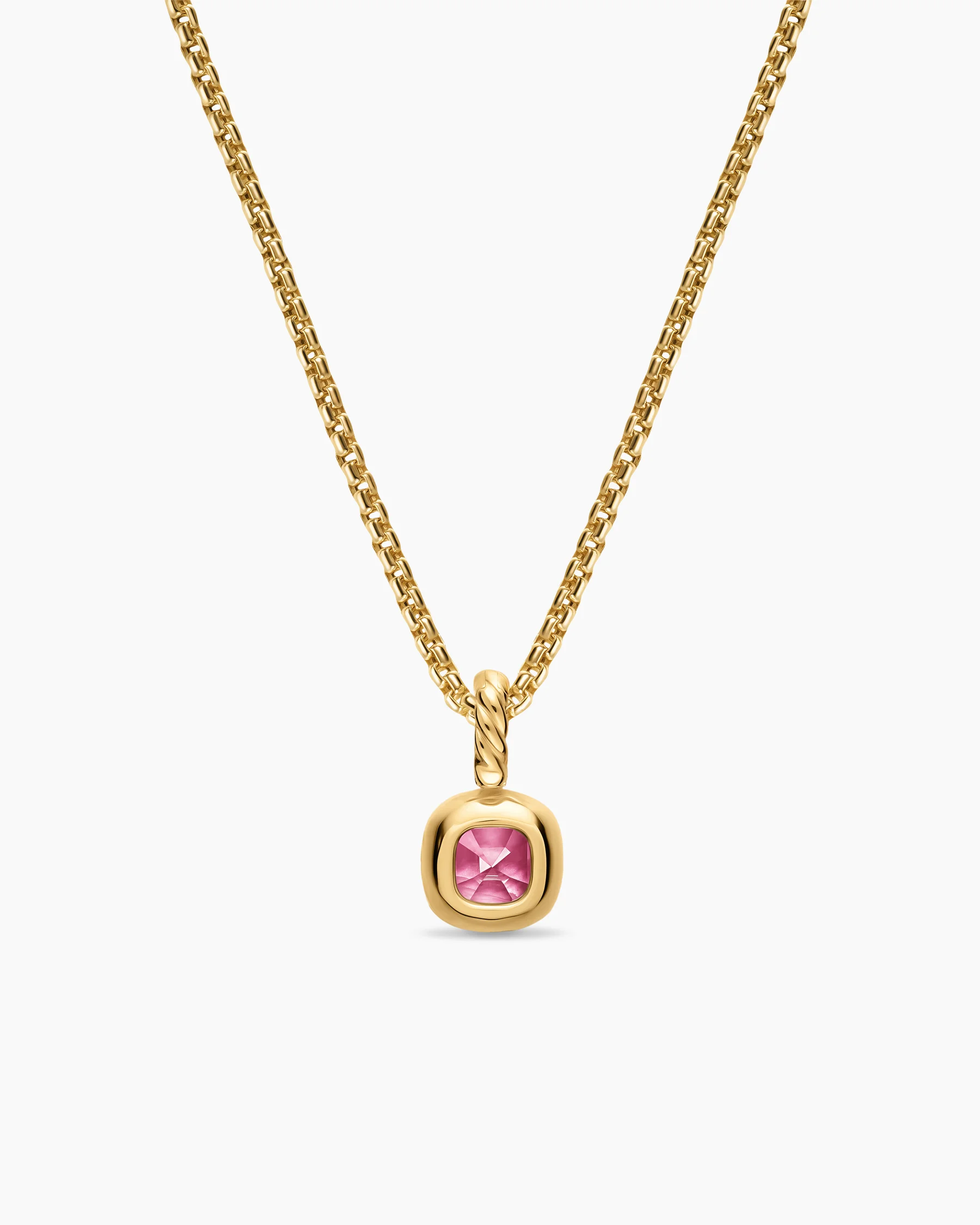 Mini Cushion Cut Amulet in 18K Yellow Gold with Citrine, 5.5mm 14 Mini Cushion Cut Amulet in 18K Yellow Gold with Citrine, 5.5mm