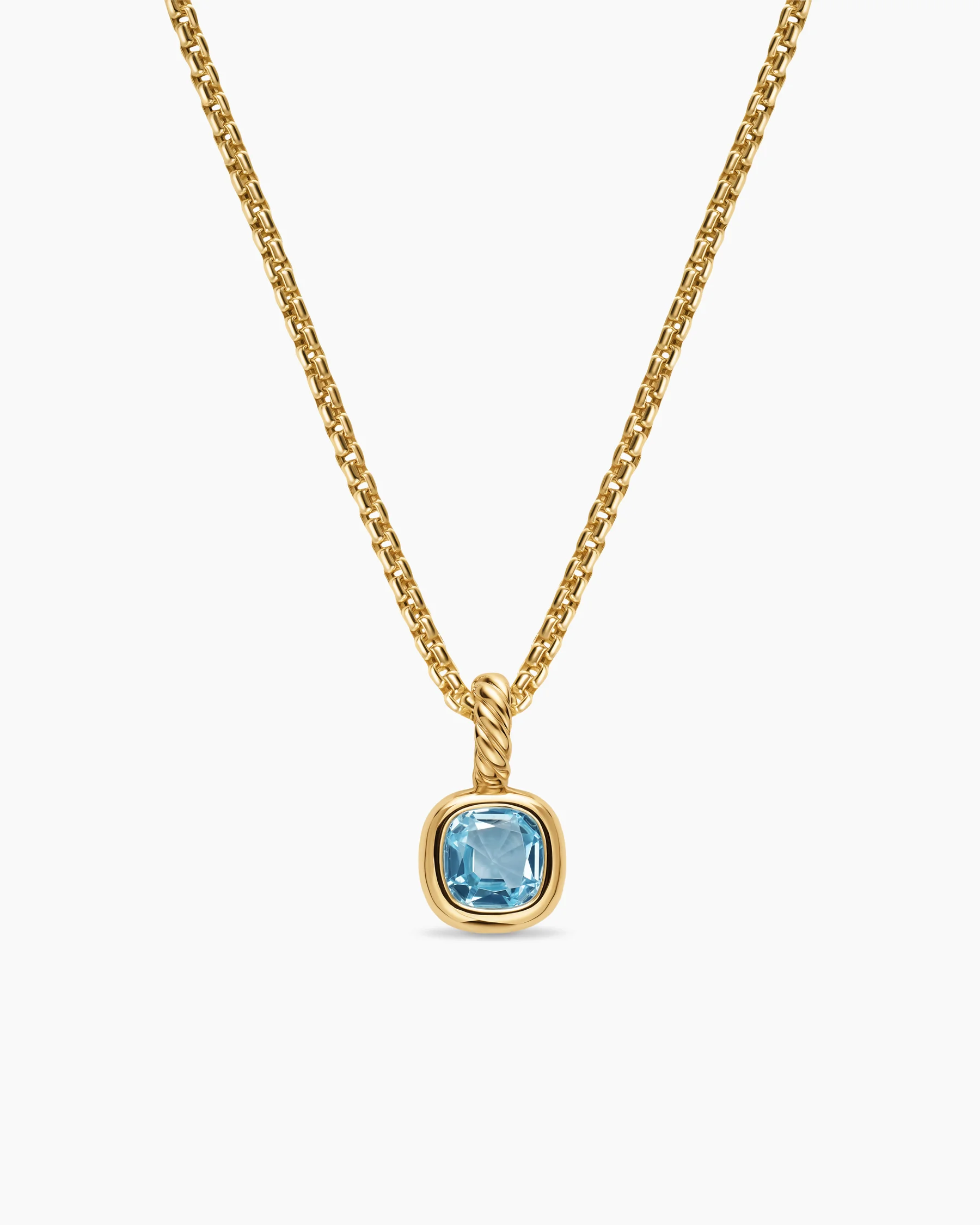 Mini Cushion Cut Amulet in 18K Yellow Gold with Citrine, 5.5mm 16 Mini Cushion Cut Amulet in 18K Yellow Gold with Citrine, 5.5mm