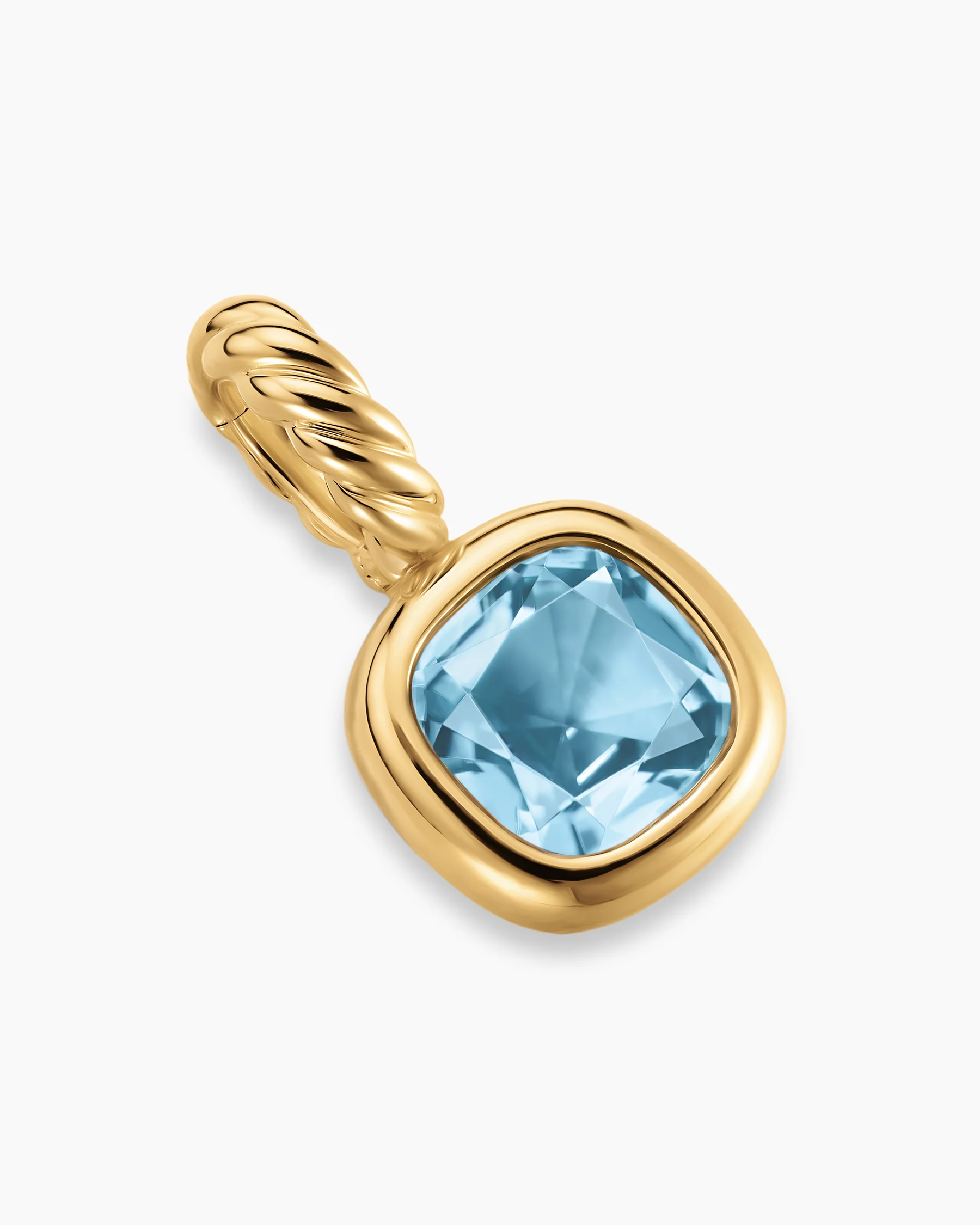 Mini Cushion Cut Amulet in 18K Yellow Gold with Citrine, 5.5mm 18 Mini Cushion Cut Amulet in 18K Yellow Gold with Citrine, 5.5mm