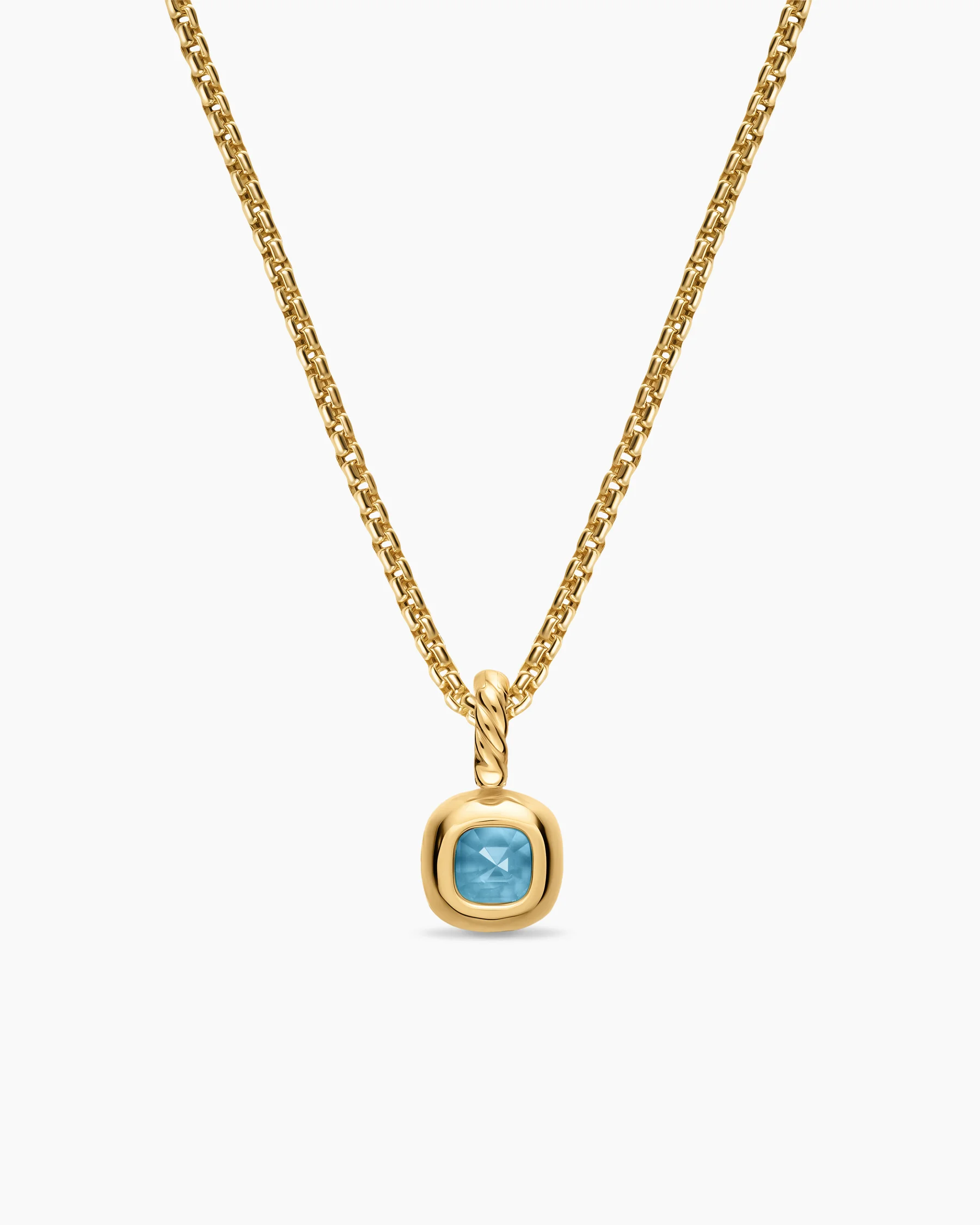 Mini Cushion Cut Amulet in 18K Yellow Gold with Citrine, 5.5mm 19 Mini Cushion Cut Amulet in 18K Yellow Gold with Citrine, 5.5mm
