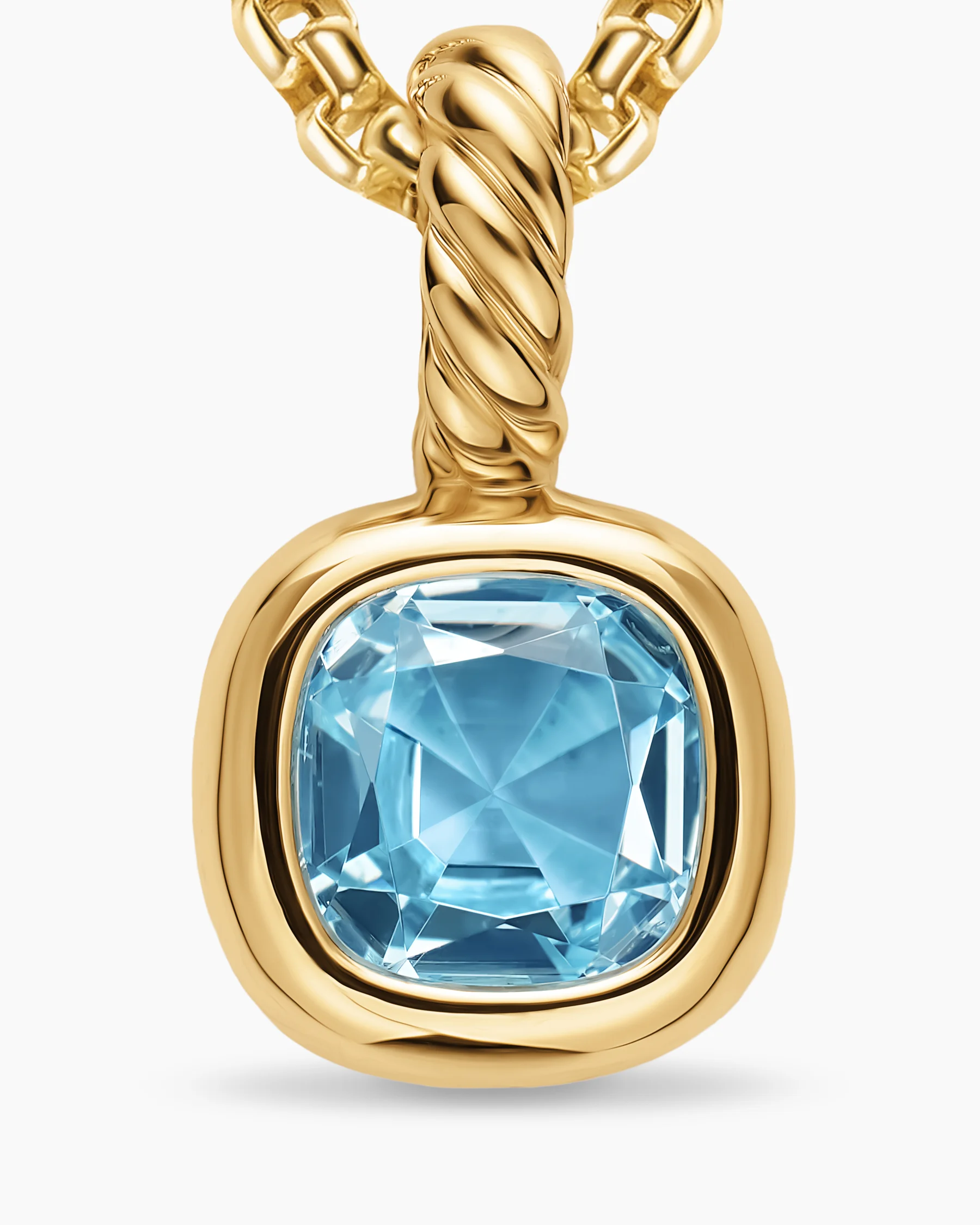 Mini Cushion Cut Amulet in 18K Yellow Gold with Citrine, 5.5mm 20 Mini Cushion Cut Amulet in 18K Yellow Gold with Citrine, 5.5mm