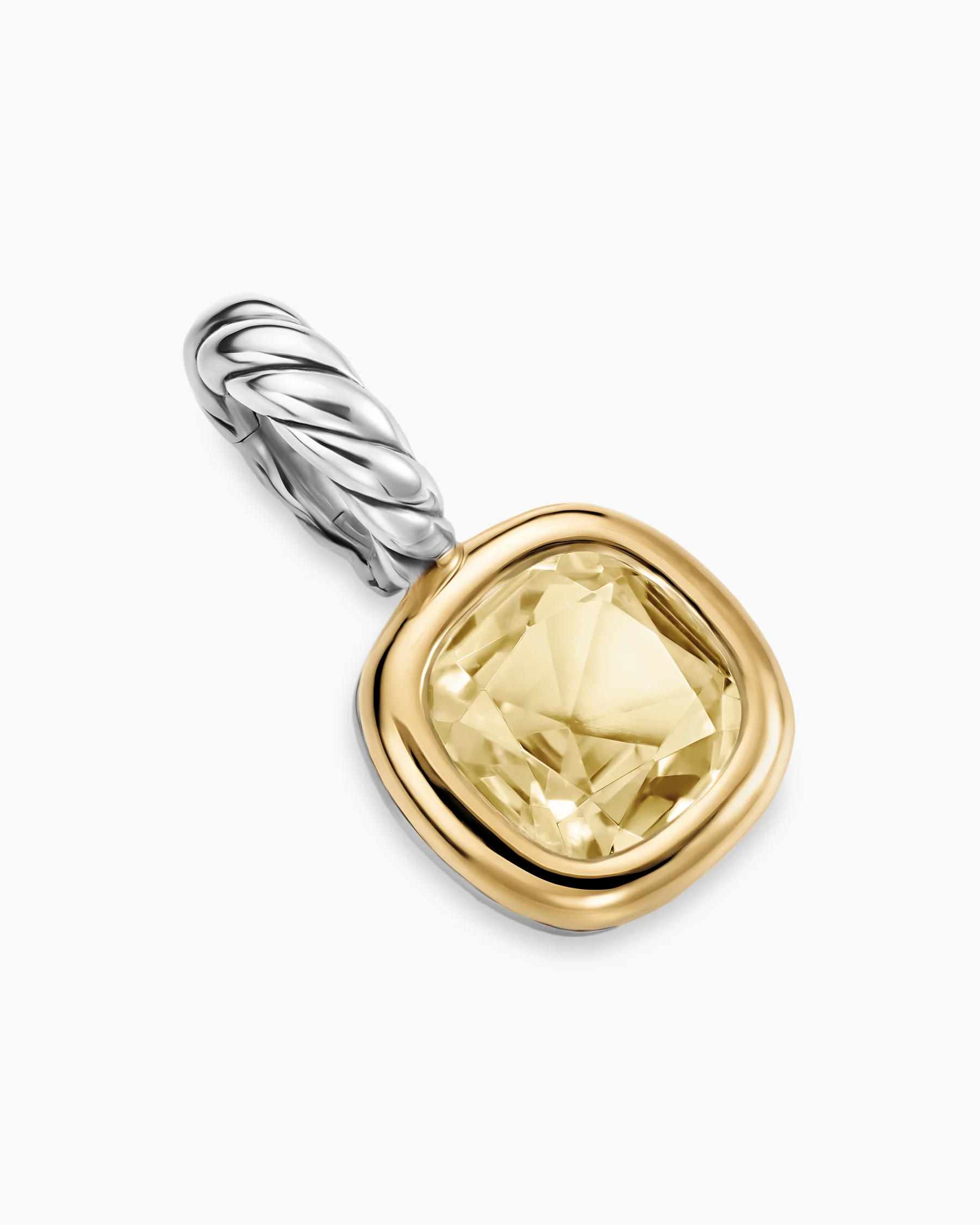 Mini Cushion Cut Amulet in 18K Yellow Gold with Citrine, 5.5mm 33 Mini Cushion Cut Amulet in 18K Yellow Gold with Citrine, 5.5mm