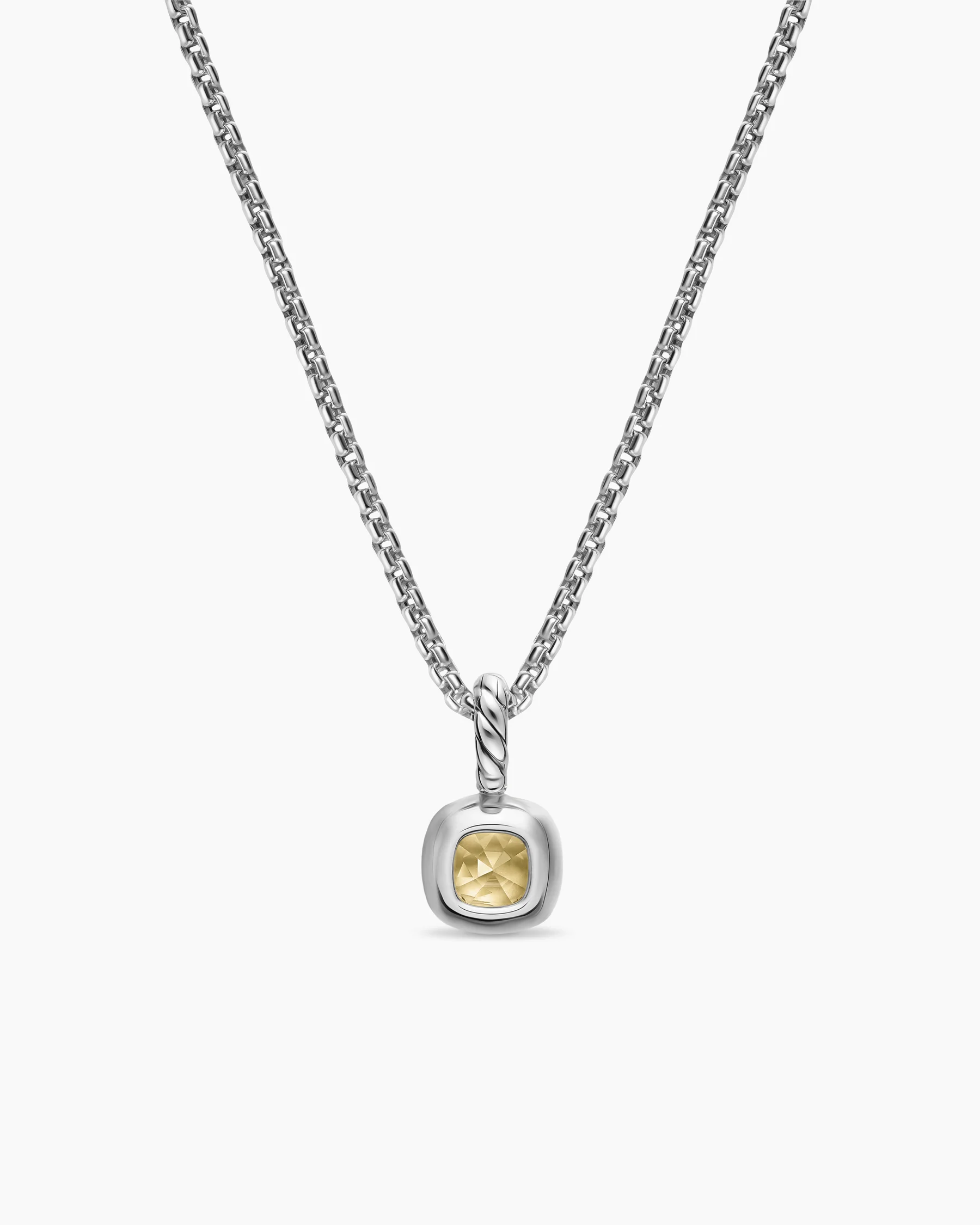 Mini Cushion Cut Amulet in 18K Yellow Gold with Citrine, 5.5mm 34 Mini Cushion Cut Amulet in 18K Yellow Gold with Citrine, 5.5mm