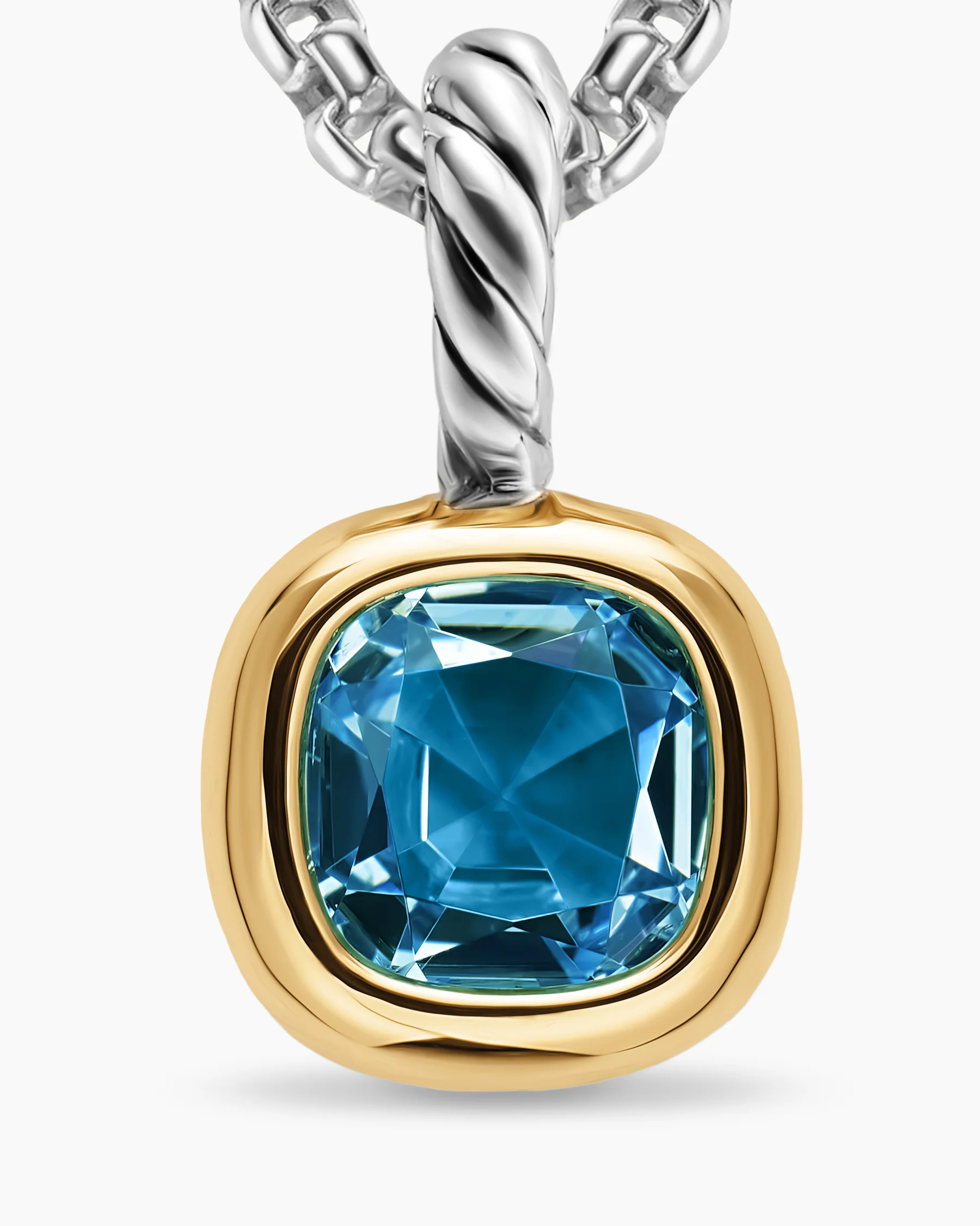 Mini Cushion Cut Amulet in 18K Yellow Gold with Citrine, 5.5mm 40 Mini Cushion Cut Amulet in 18K Yellow Gold with Citrine, 5.5mm