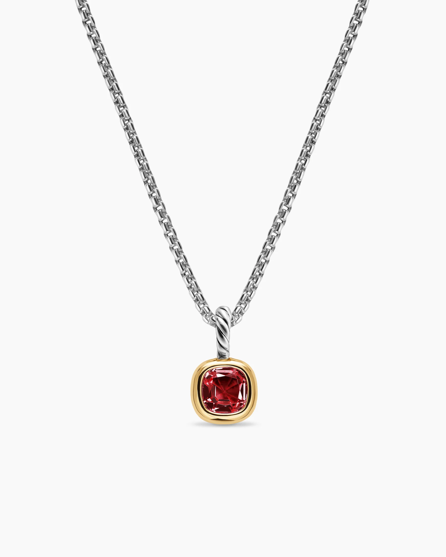 Mini Cushion Cut Amulet in 18K Yellow Gold with Citrine, 5.5mm 46 Mini Cushion Cut Amulet in 18K Yellow Gold with Citrine, 5.5mm