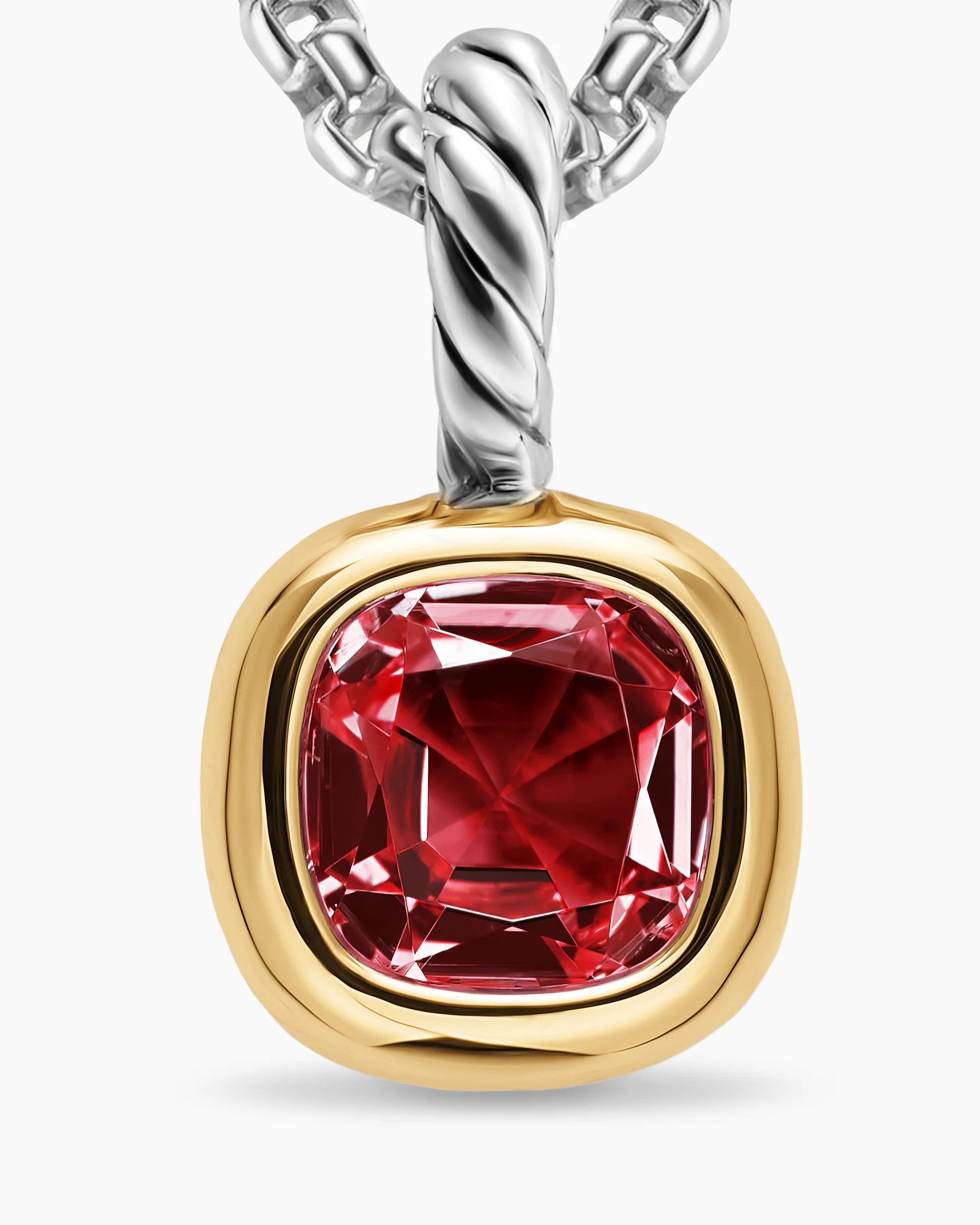 Mini Cushion Cut Amulet in 18K Yellow Gold with Citrine, 5.5mm 50 Mini Cushion Cut Amulet in 18K Yellow Gold with Citrine, 5.5mm