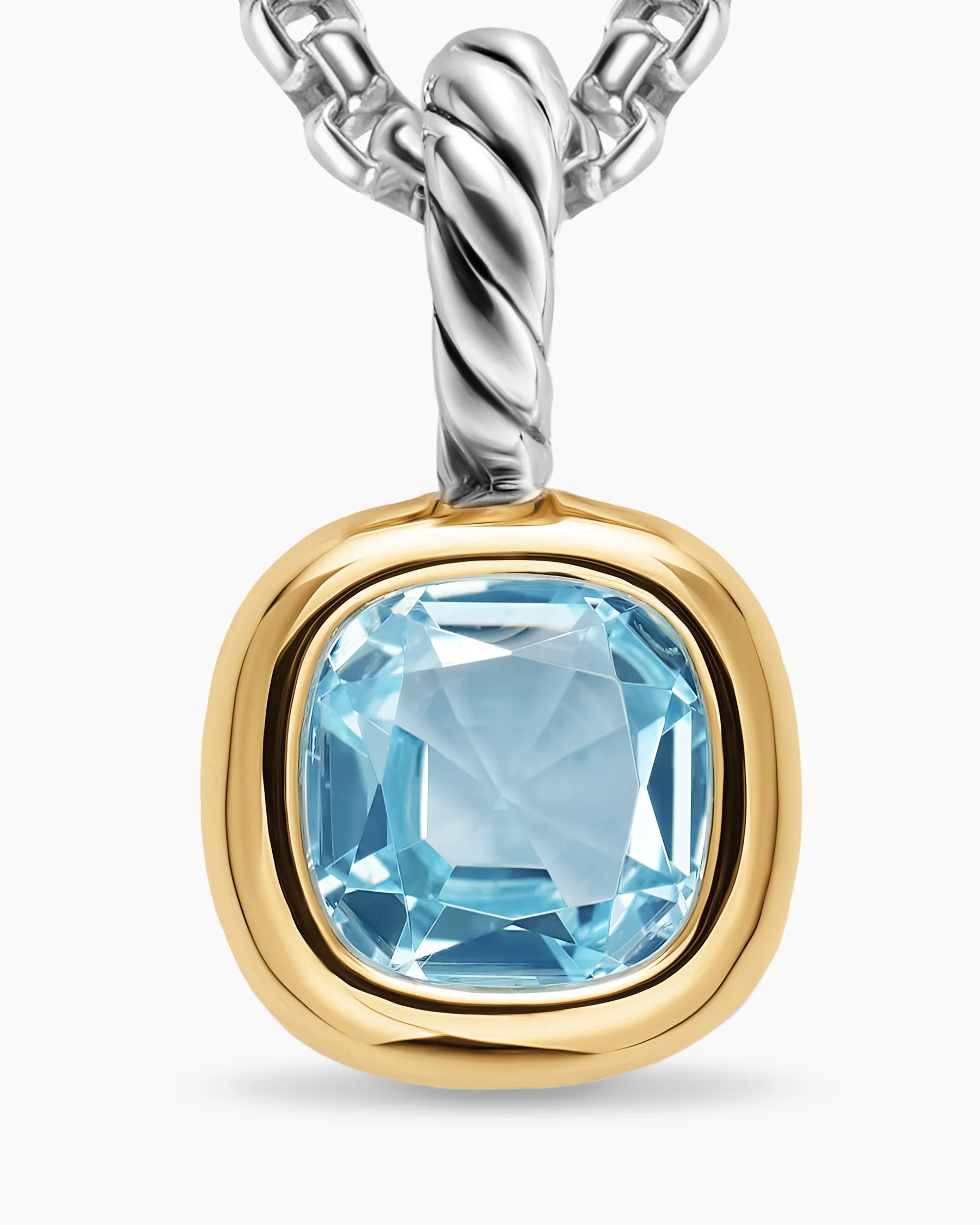Mini Cushion Cut Amulet in 18K Yellow Gold with Citrine, 5.5mm 55 Mini Cushion Cut Amulet in 18K Yellow Gold with Citrine, 5.5mm