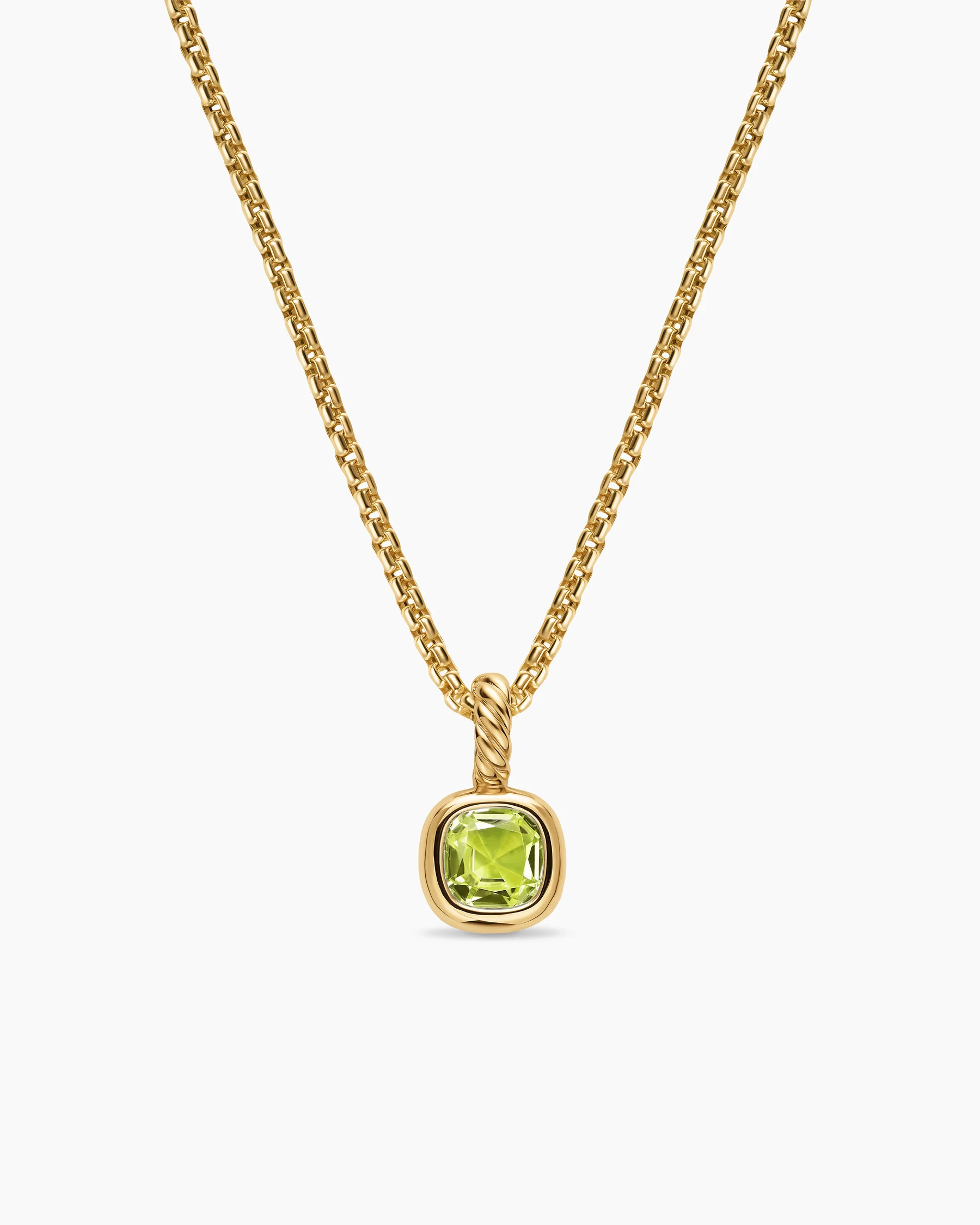 Mini Cushion Cut Amulet in 18K Yellow Gold with Citrine, 5.5mm 6 Mini Cushion Cut Amulet in 18K Yellow Gold with Citrine, 5.5mm