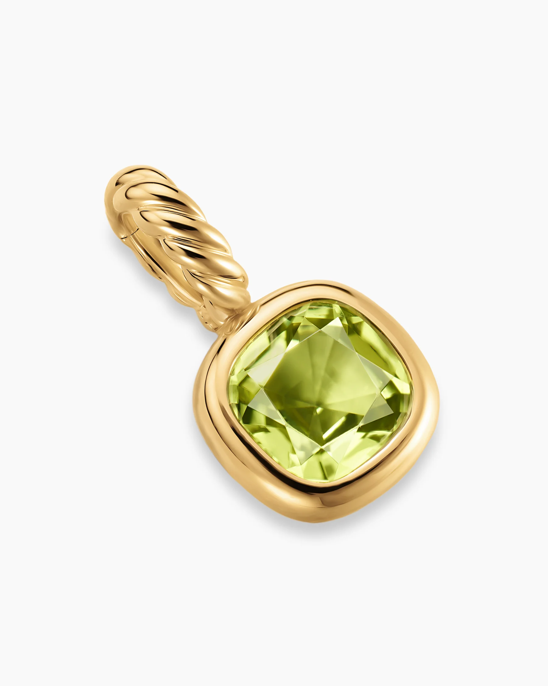 Mini Cushion Cut Amulet in 18K Yellow Gold with Citrine, 5.5mm 8 Mini Cushion Cut Amulet in 18K Yellow Gold with Citrine, 5.5mm