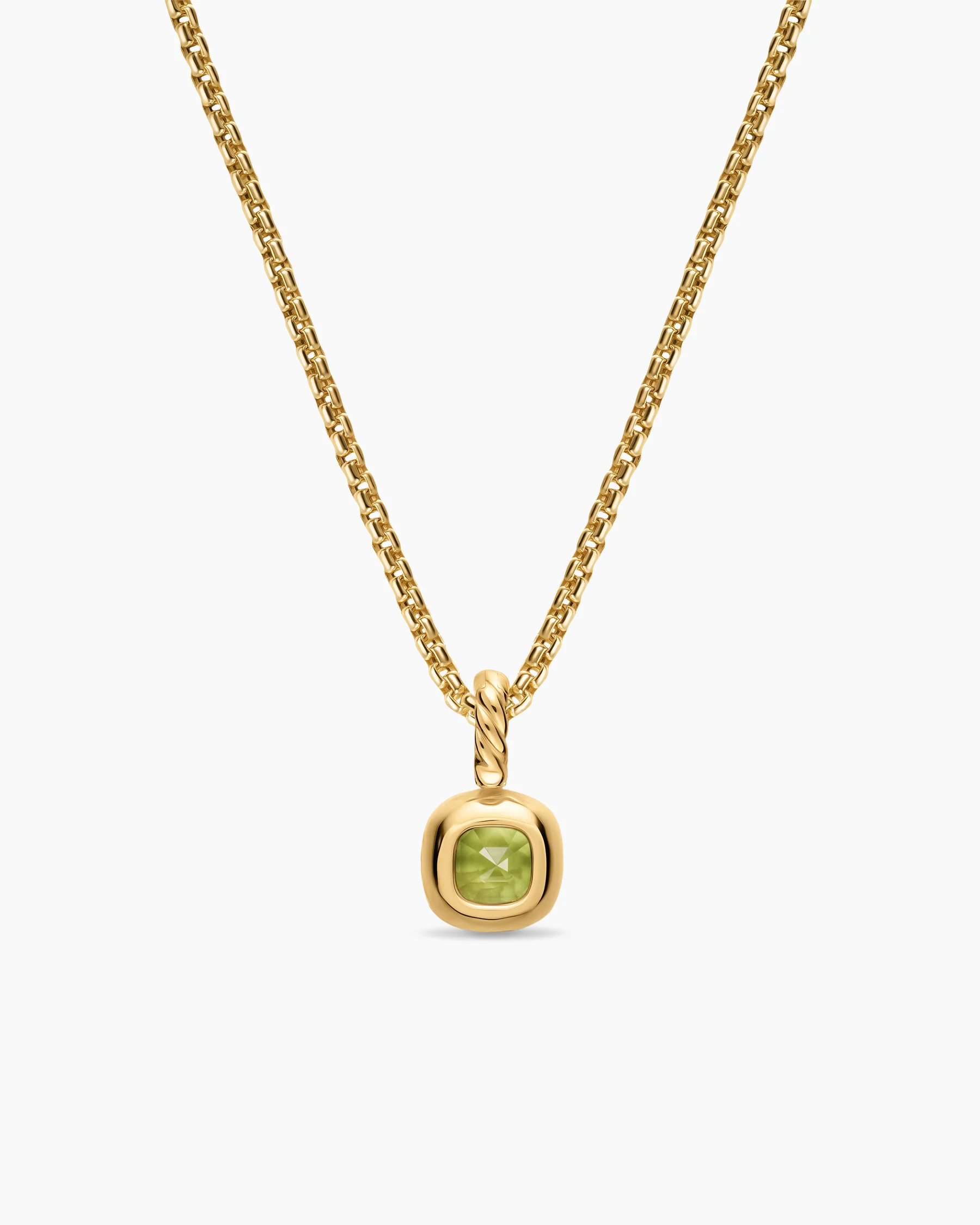 Mini Cushion Cut Amulet in 18K Yellow Gold with Citrine, 5.5mm 9 Mini Cushion Cut Amulet in 18K Yellow Gold with Citrine, 5.5mm