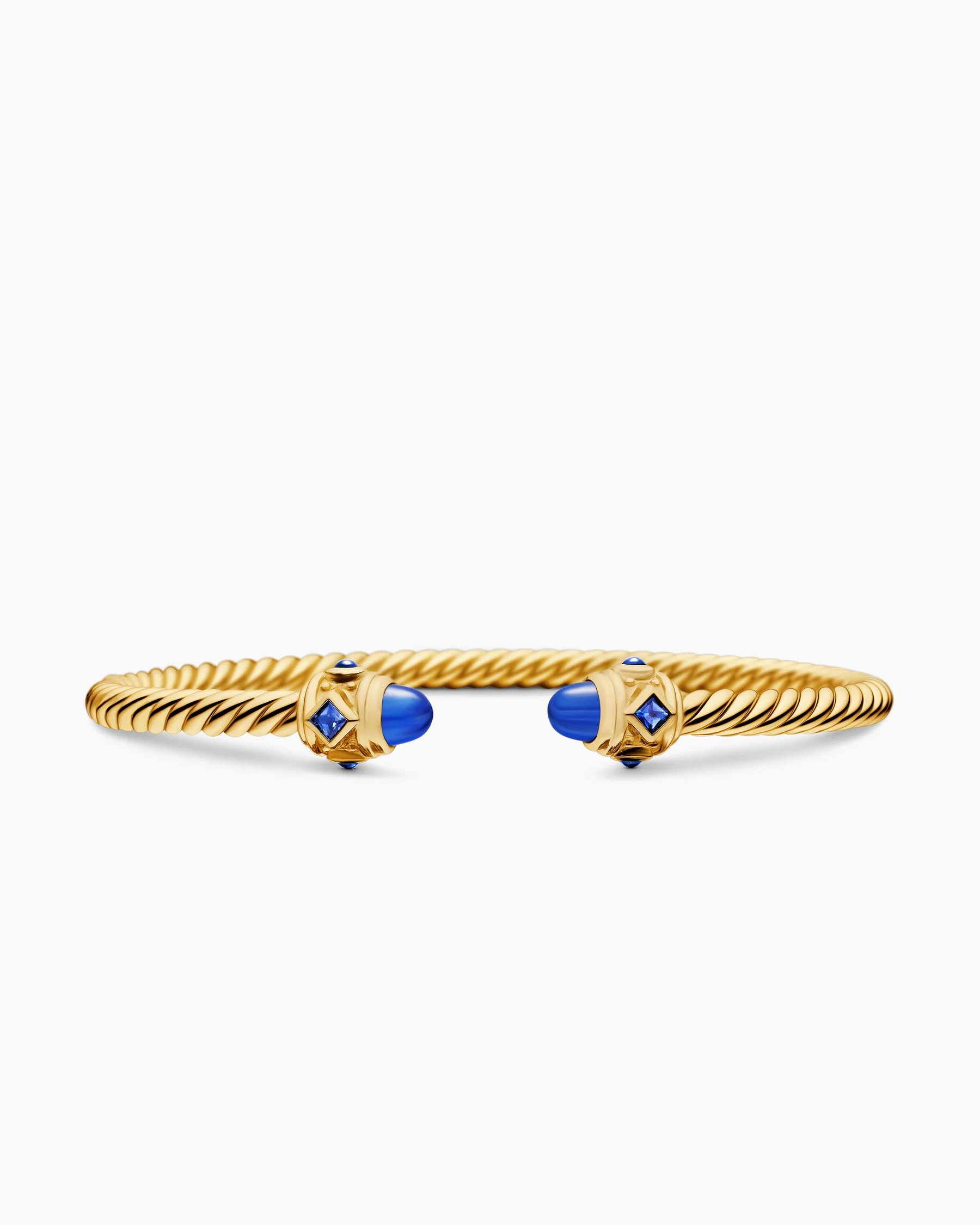 Renaissance® Cablespira® Flex Bracelet in 18K Yellow Gold with Blue Sapphires, 3.5mm