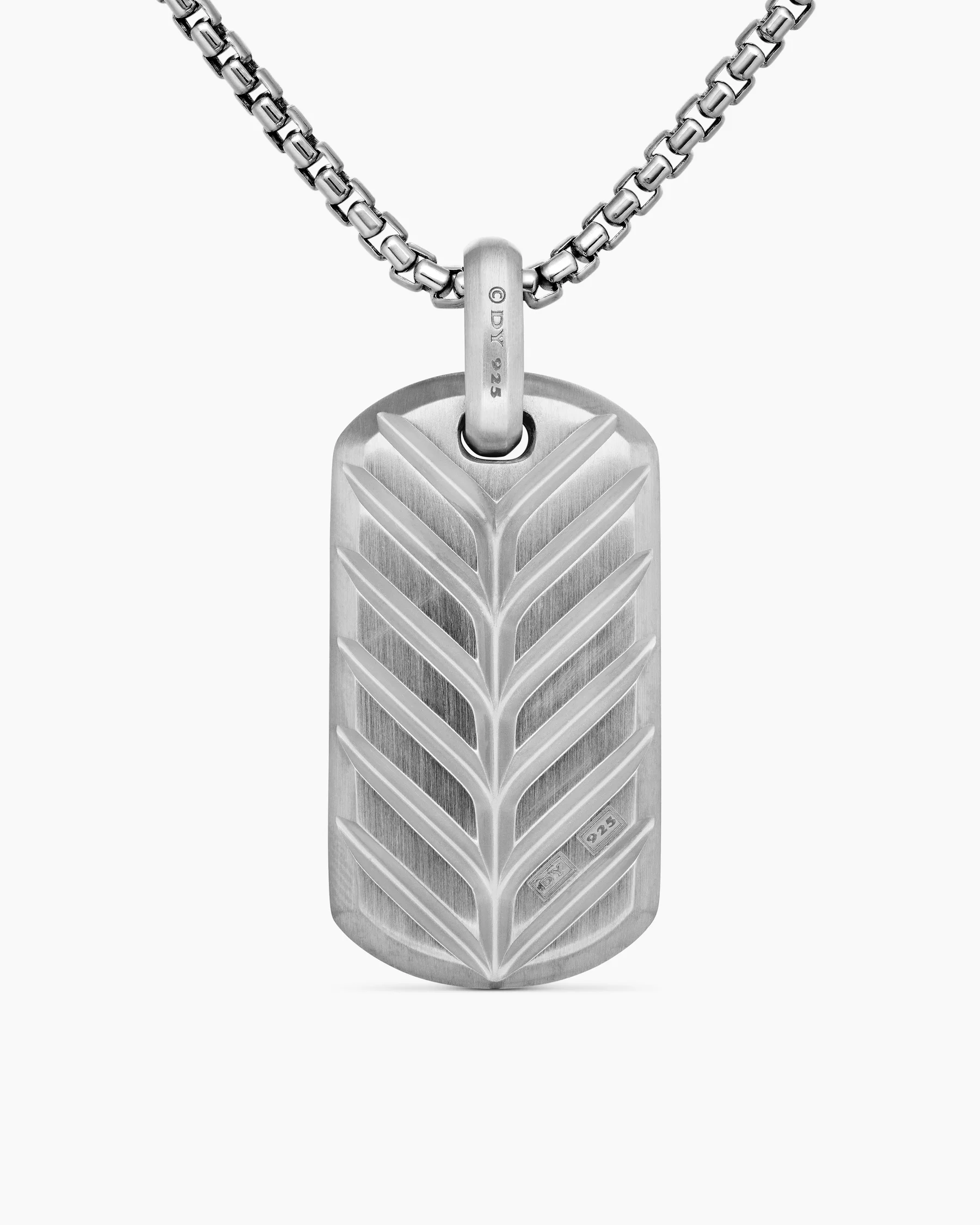 Chevron Tag in 18K Yellow Gold with Diamonds, 35mm 108 Chevron Tag in 18K Yellow Gold with Diamonds, 35mm