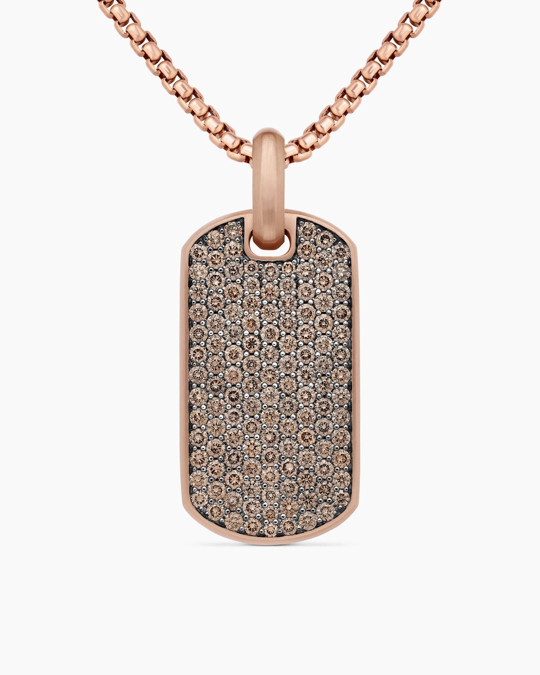 Chevron Tag in 18K Yellow Gold with Diamonds, 35mm 129 Chevron Tag in 18K Yellow Gold with Diamonds, 35mm