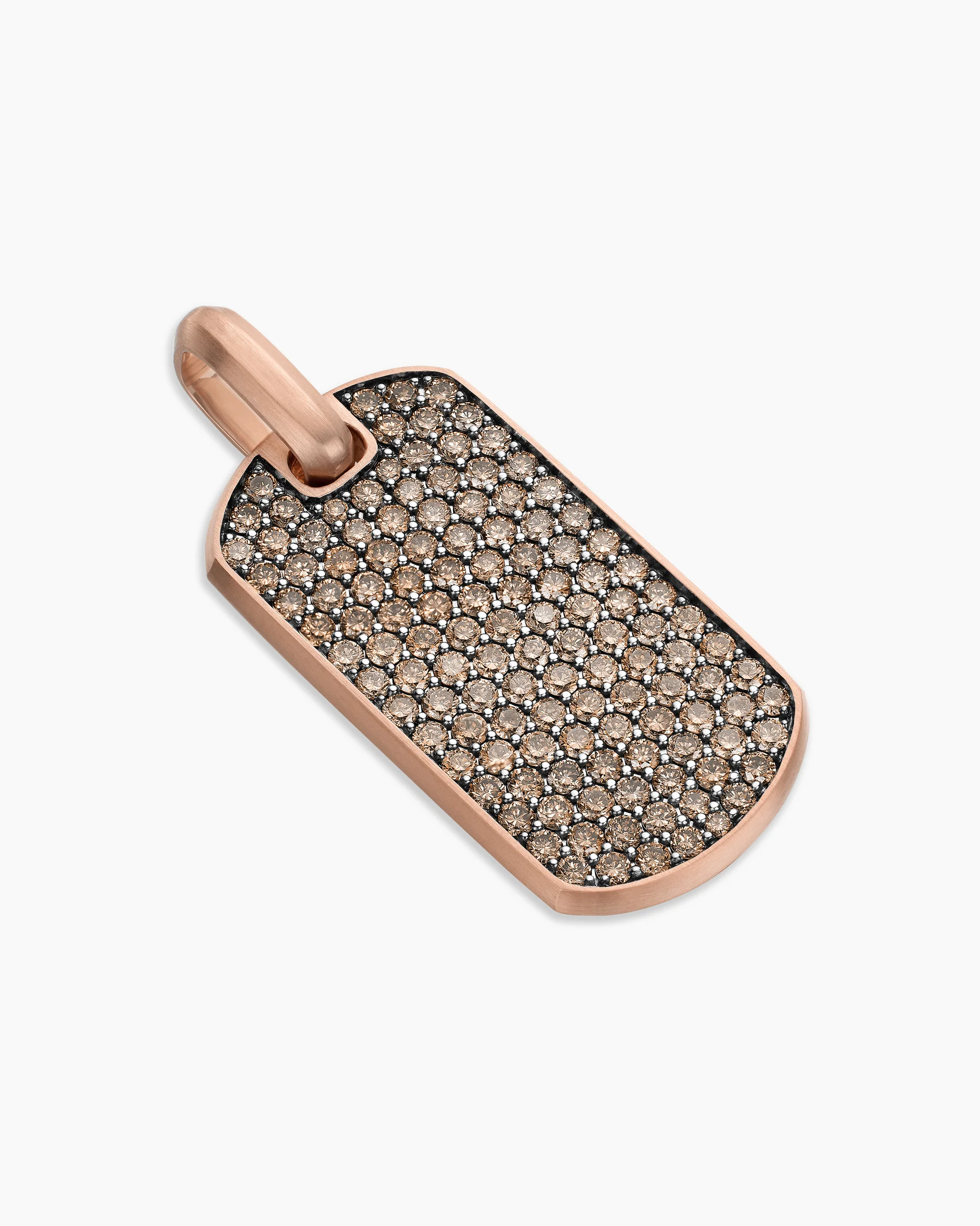 Chevron Tag in 18K Yellow Gold with Diamonds, 35mm 131 Chevron Tag in 18K Yellow Gold with Diamonds, 35mm