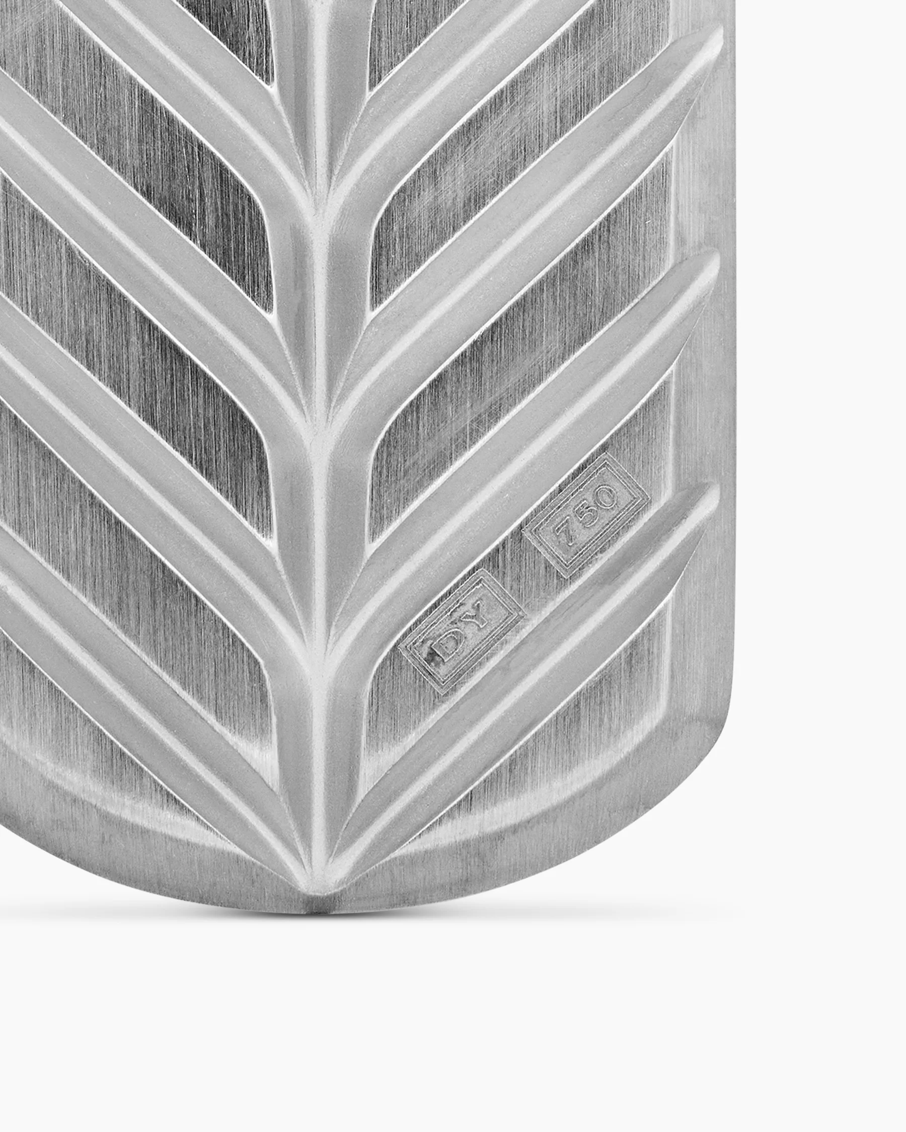 Chevron Tag in 18K Yellow Gold with Diamonds, 35mm 141 Chevron Tag in 18K Yellow Gold with Diamonds, 35mm