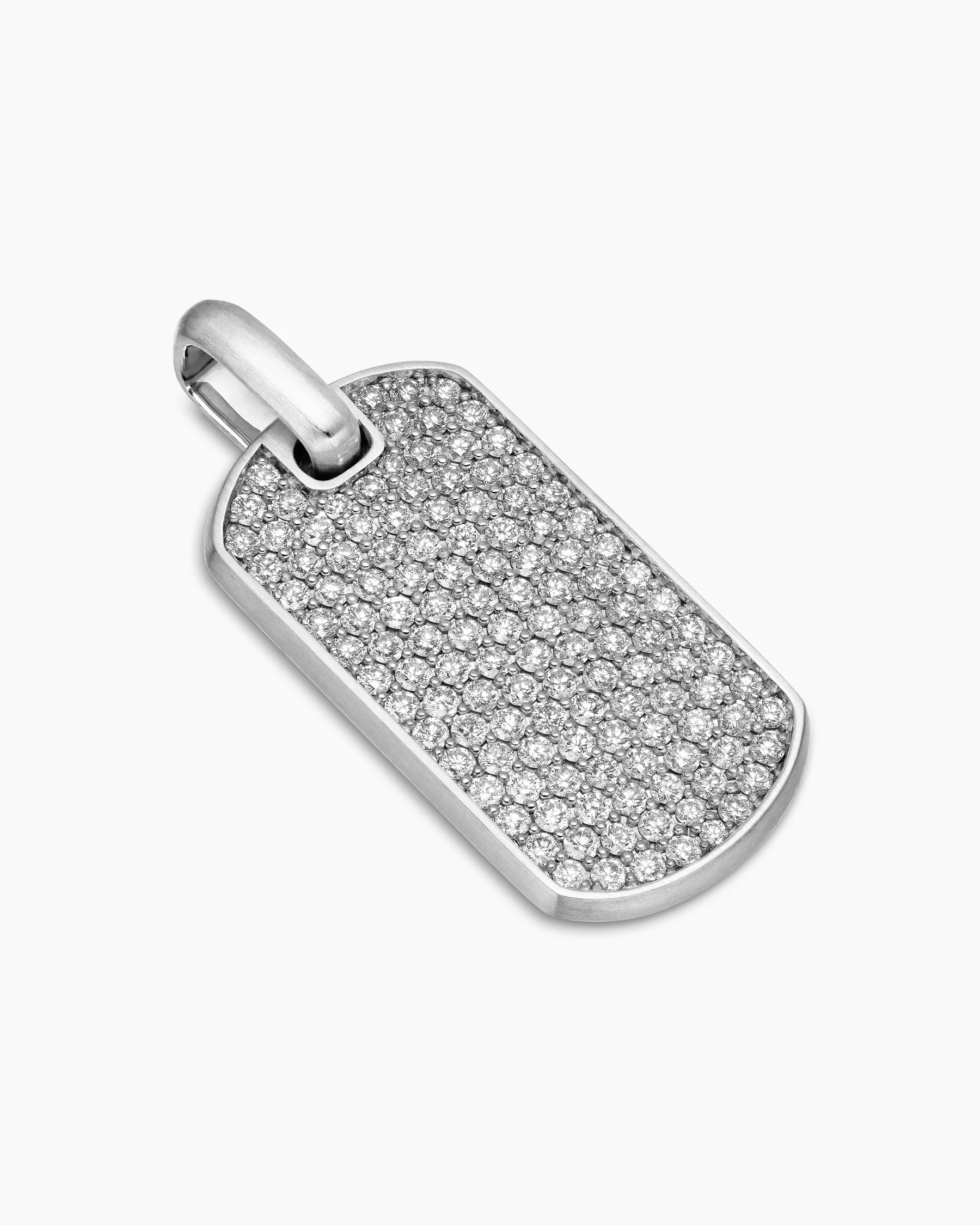 Chevron Tag in 18K Yellow Gold with Diamonds, 35mm 51 Chevron Tag in 18K Yellow Gold with Diamonds, 35mm