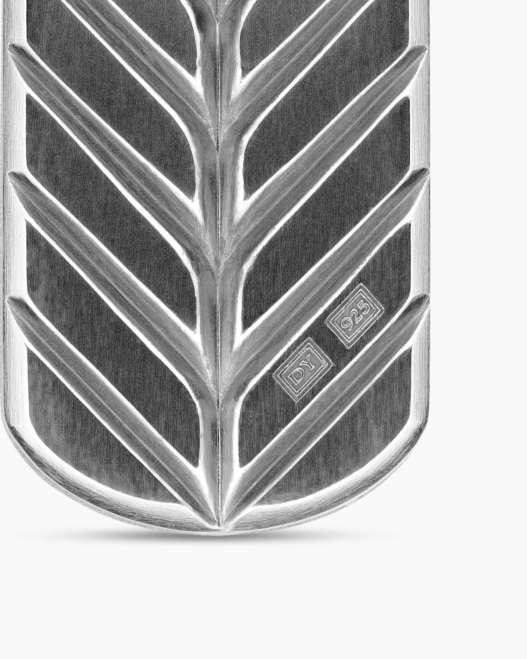 Chevron Tag in 18K Yellow Gold with Diamonds, 35mm 94 Chevron Tag in 18K Yellow Gold with Diamonds, 35mm
