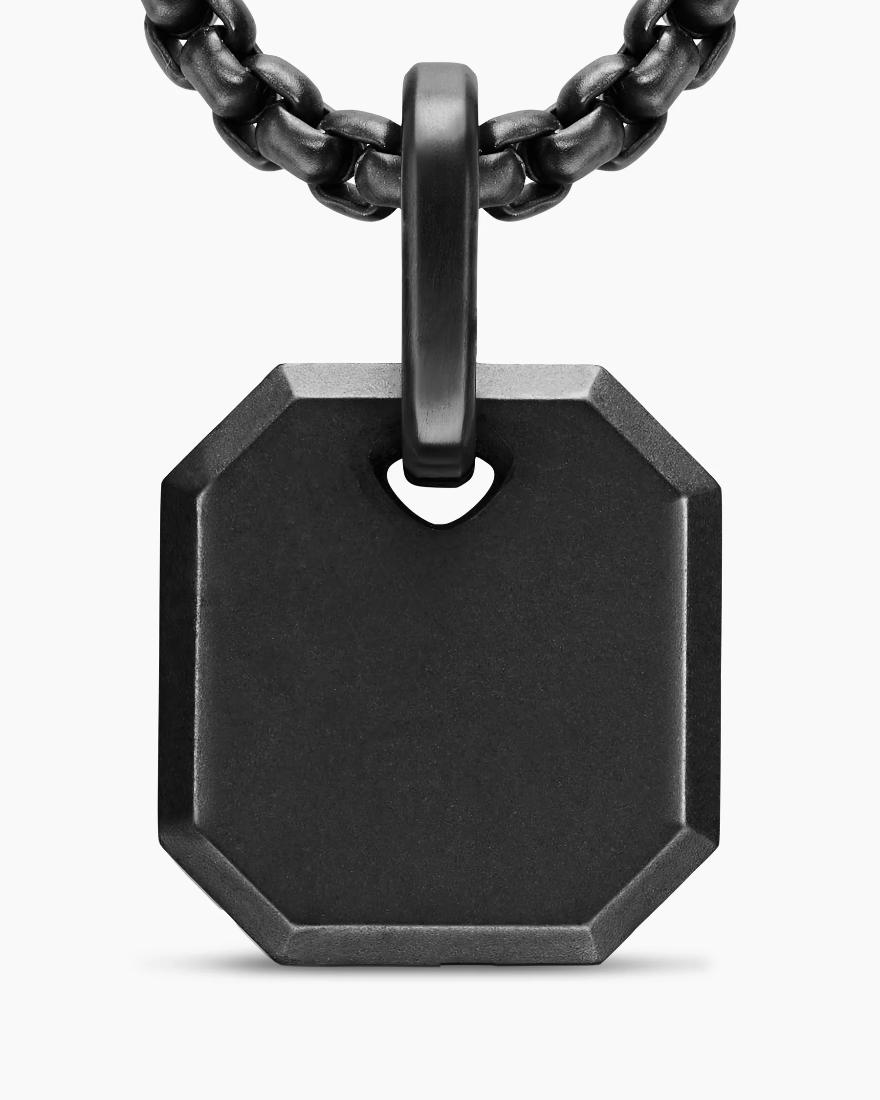 Octagonal Amulet in 18K Yellow Gold with Black Diamonds, 15mm 10 Octagonal Amulet in 18K Yellow Gold with Black Diamonds, 15mm