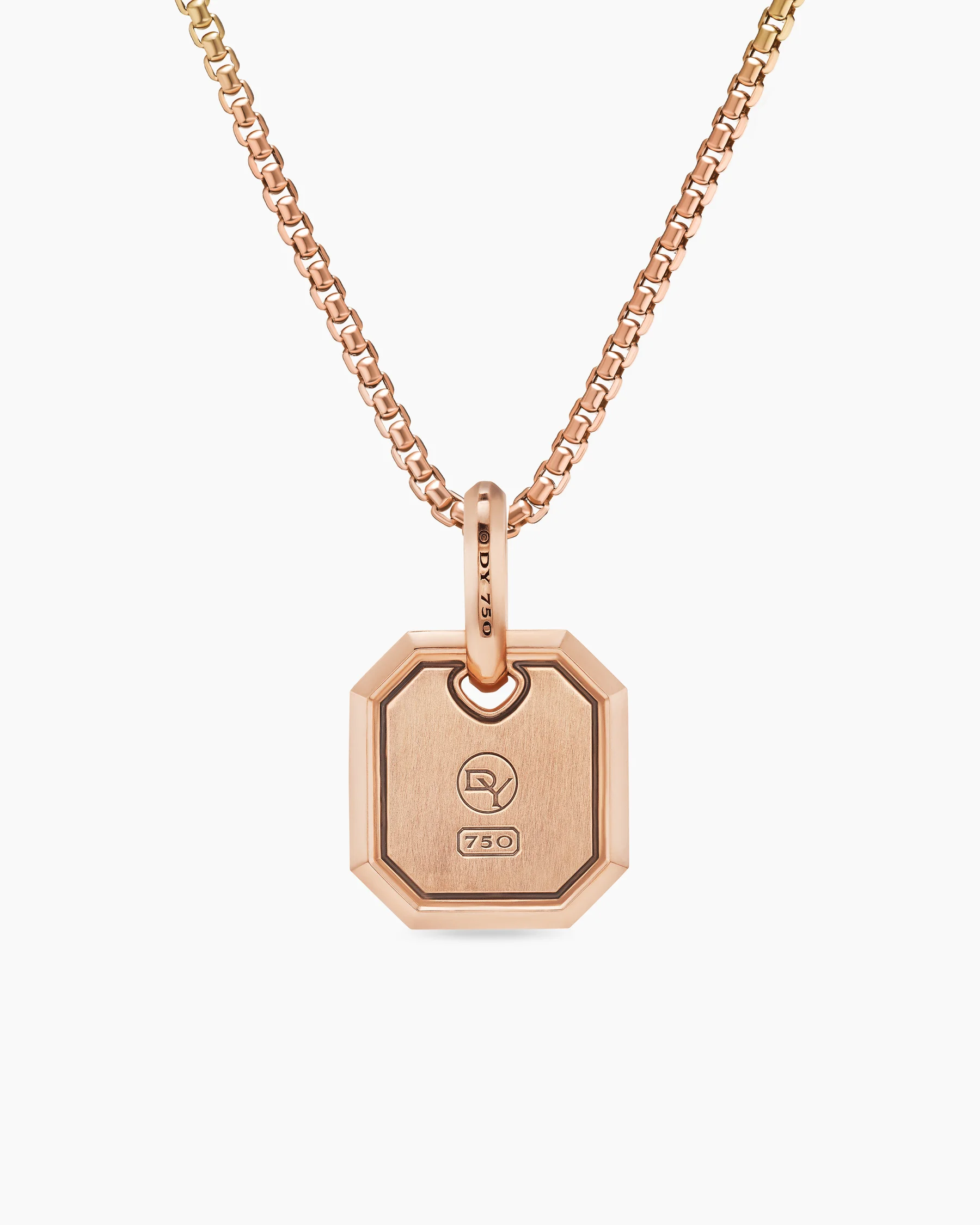 Octagonal Amulet in 18K Yellow Gold with Black Diamonds, 15mm 21 Octagonal Amulet in 18K Yellow Gold with Black Diamonds, 15mm