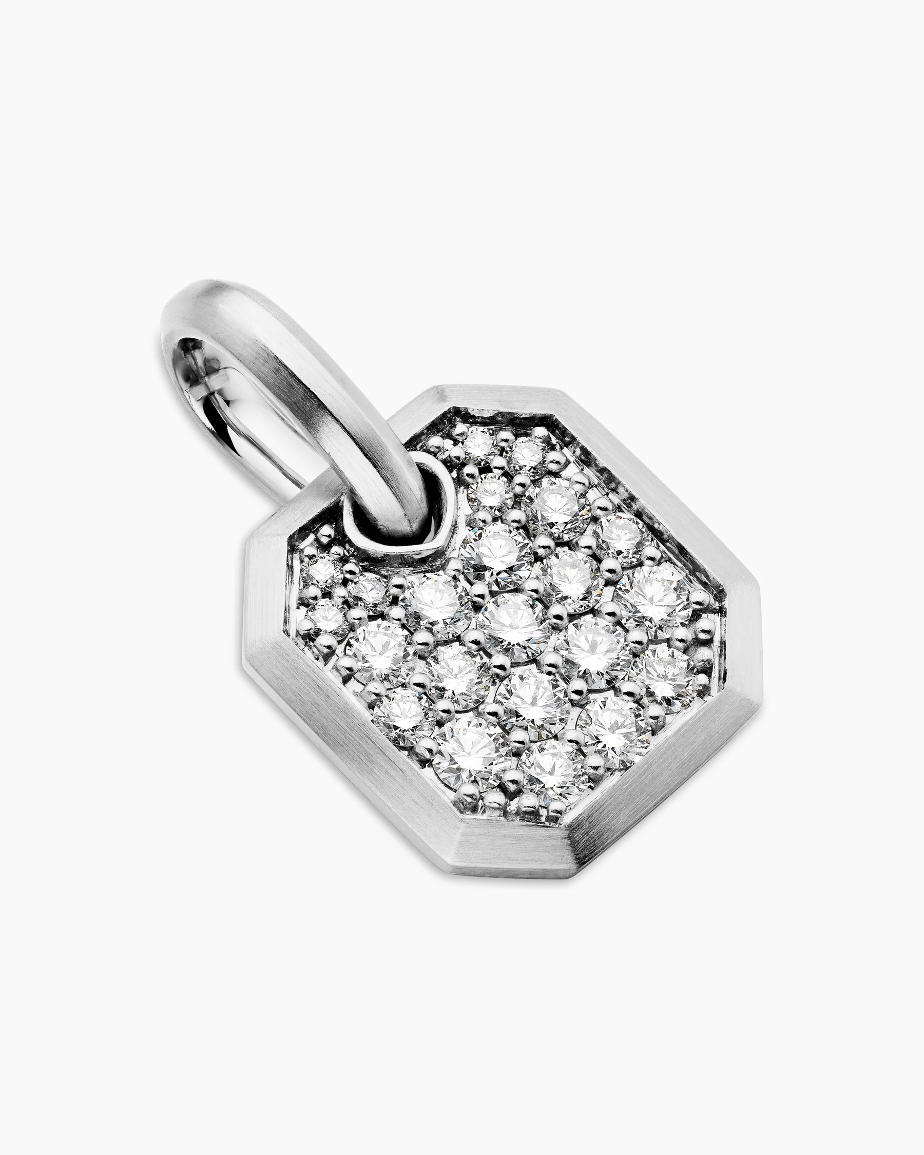 Octagonal Amulet in 18K Yellow Gold with Black Diamonds, 15mm 31 Octagonal Amulet in 18K Yellow Gold with Black Diamonds, 15mm