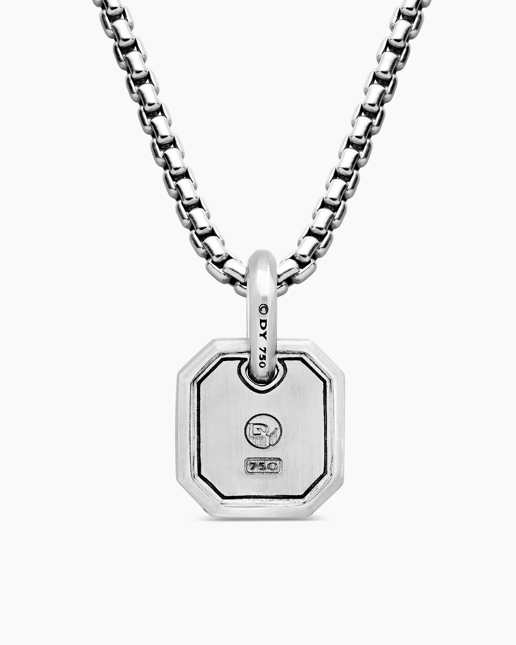 Octagonal Amulet in 18K Yellow Gold with Black Diamonds, 15mm 32 Octagonal Amulet in 18K Yellow Gold with Black Diamonds, 15mm