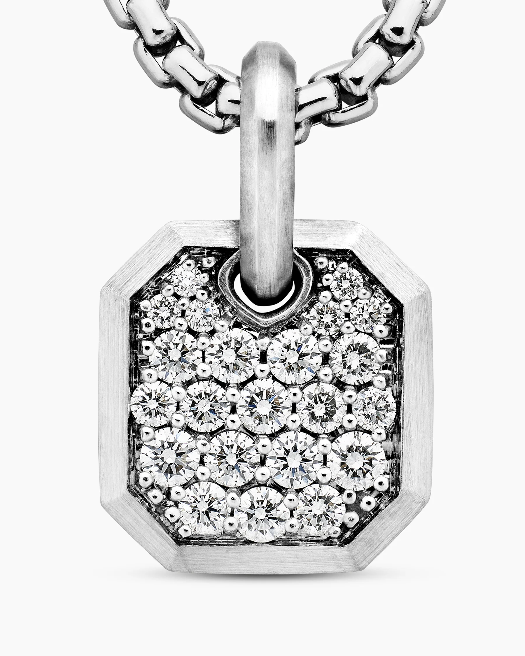 Octagonal Amulet in 18K Yellow Gold with Black Diamonds, 15mm 33 Octagonal Amulet in 18K Yellow Gold with Black Diamonds, 15mm