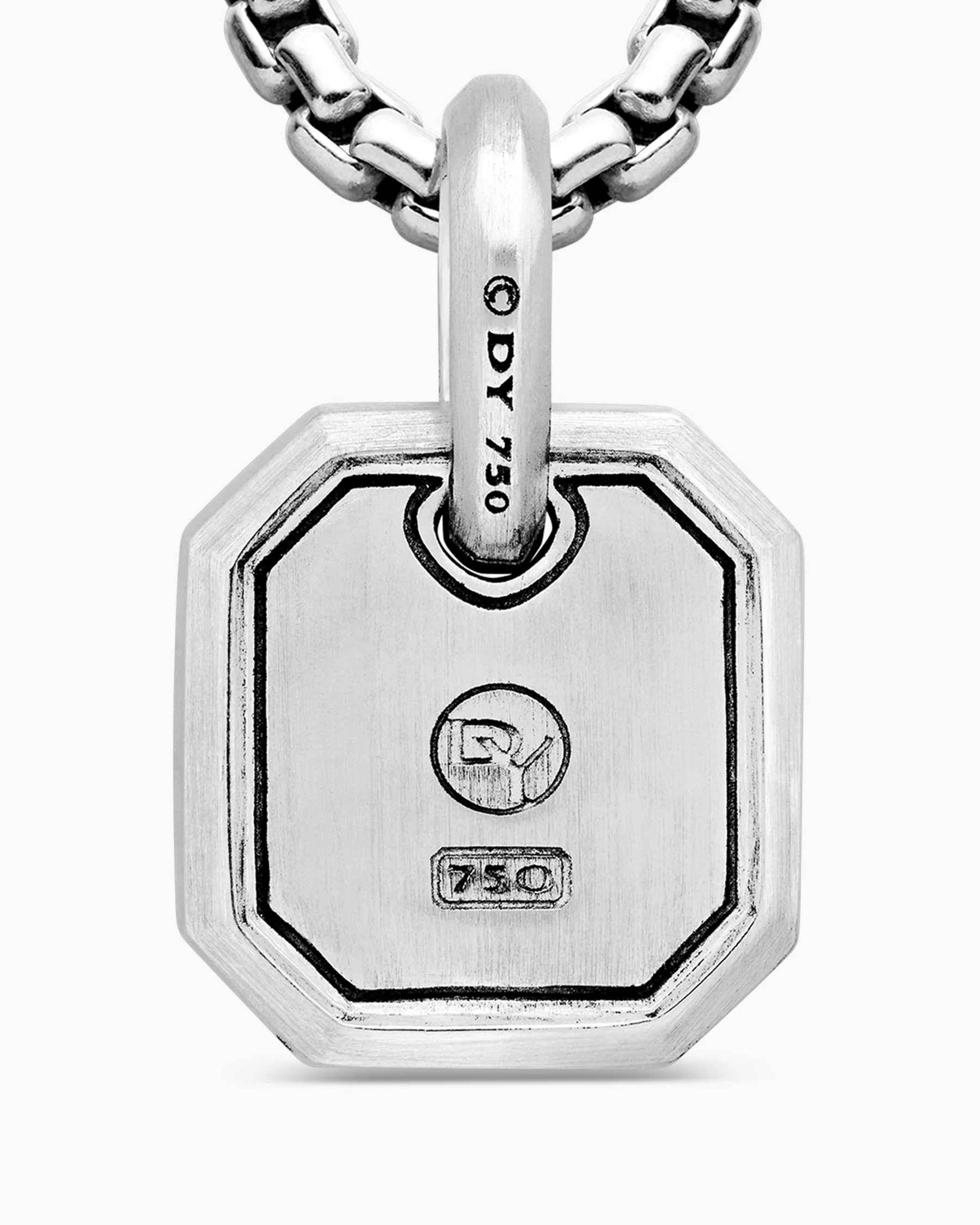 Octagonal Amulet in 18K Yellow Gold with Black Diamonds, 15mm 34 Octagonal Amulet in 18K Yellow Gold with Black Diamonds, 15mm