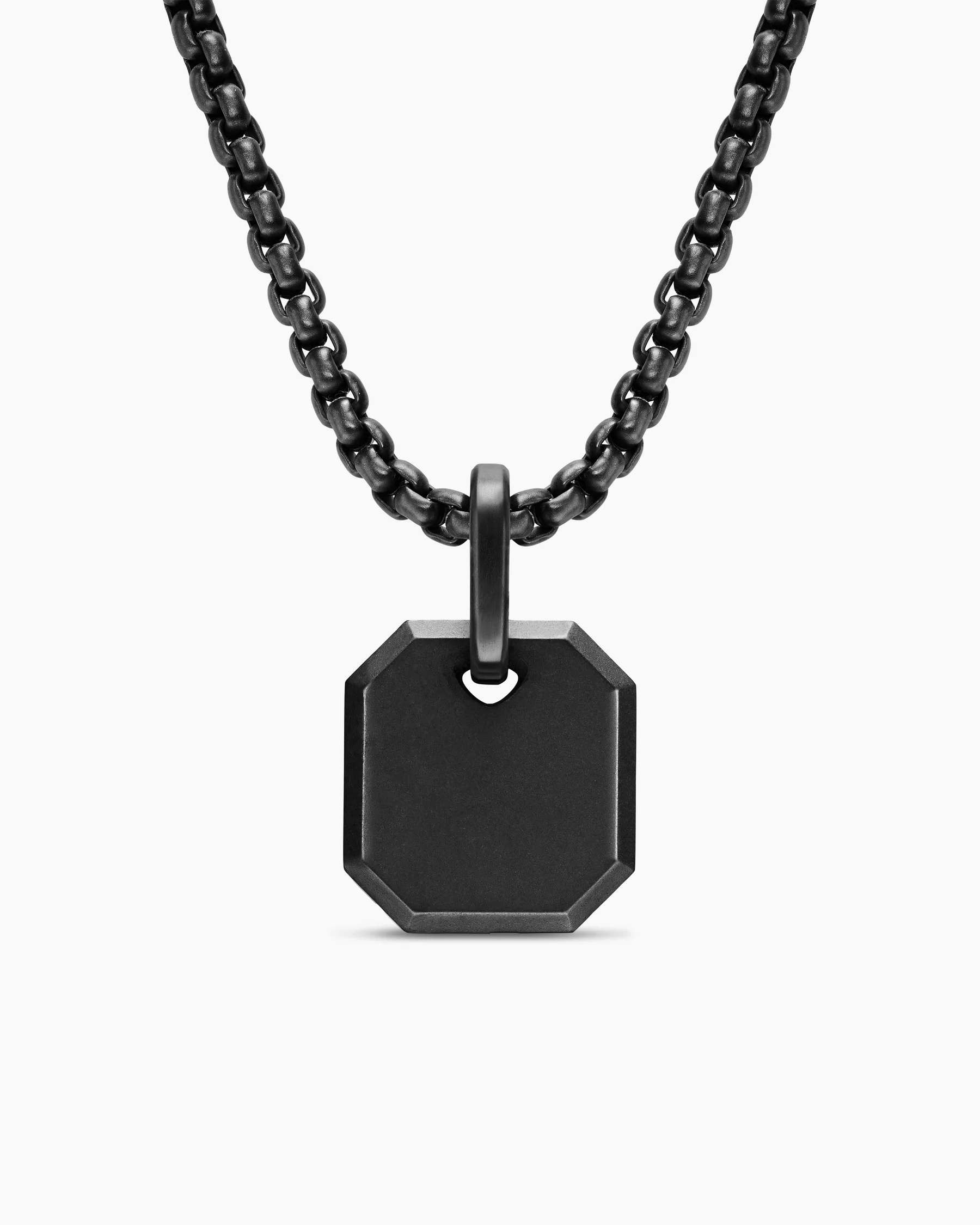 Octagonal Amulet in 18K Yellow Gold with Black Diamonds, 15mm 6 Octagonal Amulet in 18K Yellow Gold with Black Diamonds, 15mm