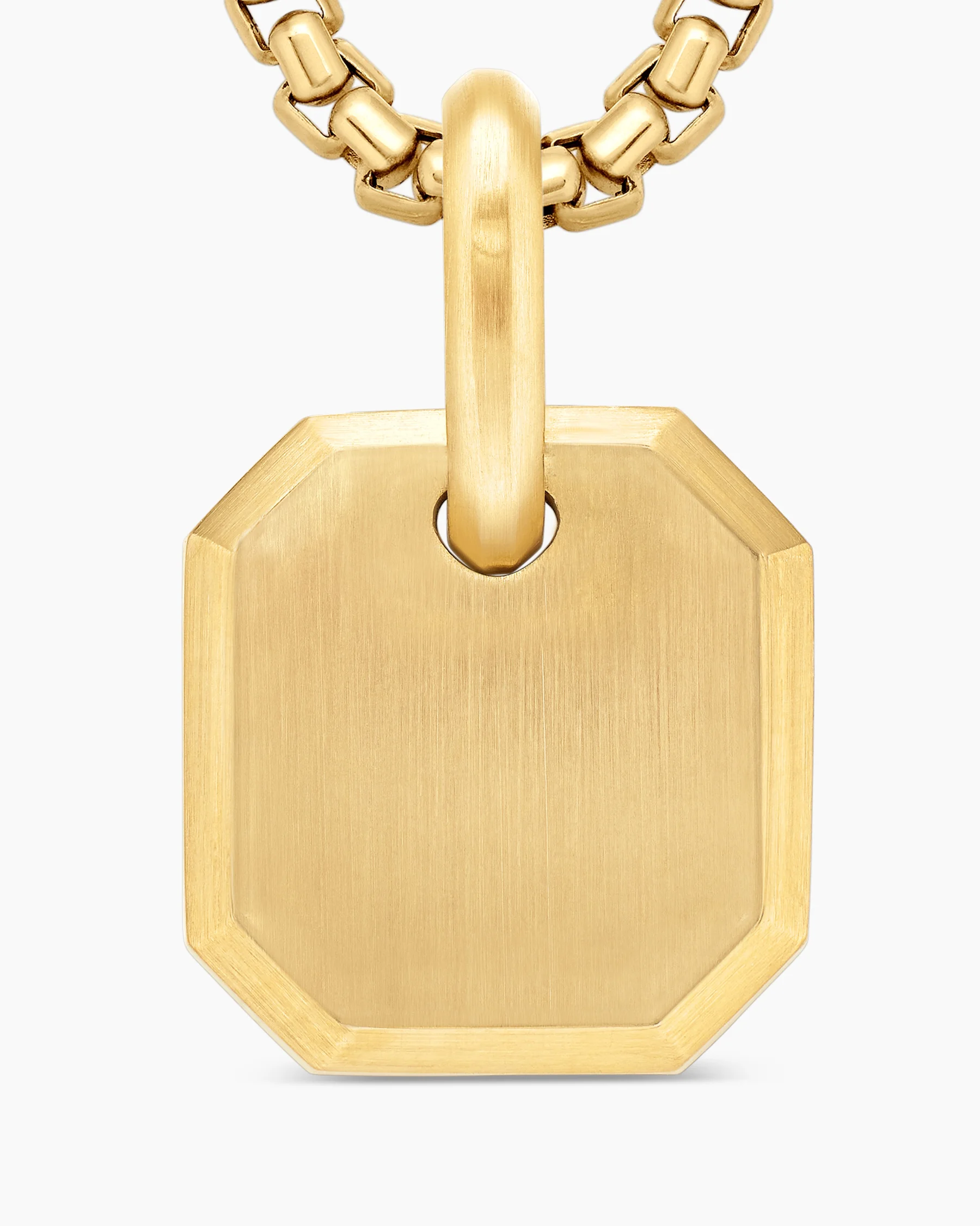 Octagonal Amulet in 18K Yellow Gold with Black Diamonds, 15mm 61 Octagonal Amulet in 18K Yellow Gold with Black Diamonds, 15mm