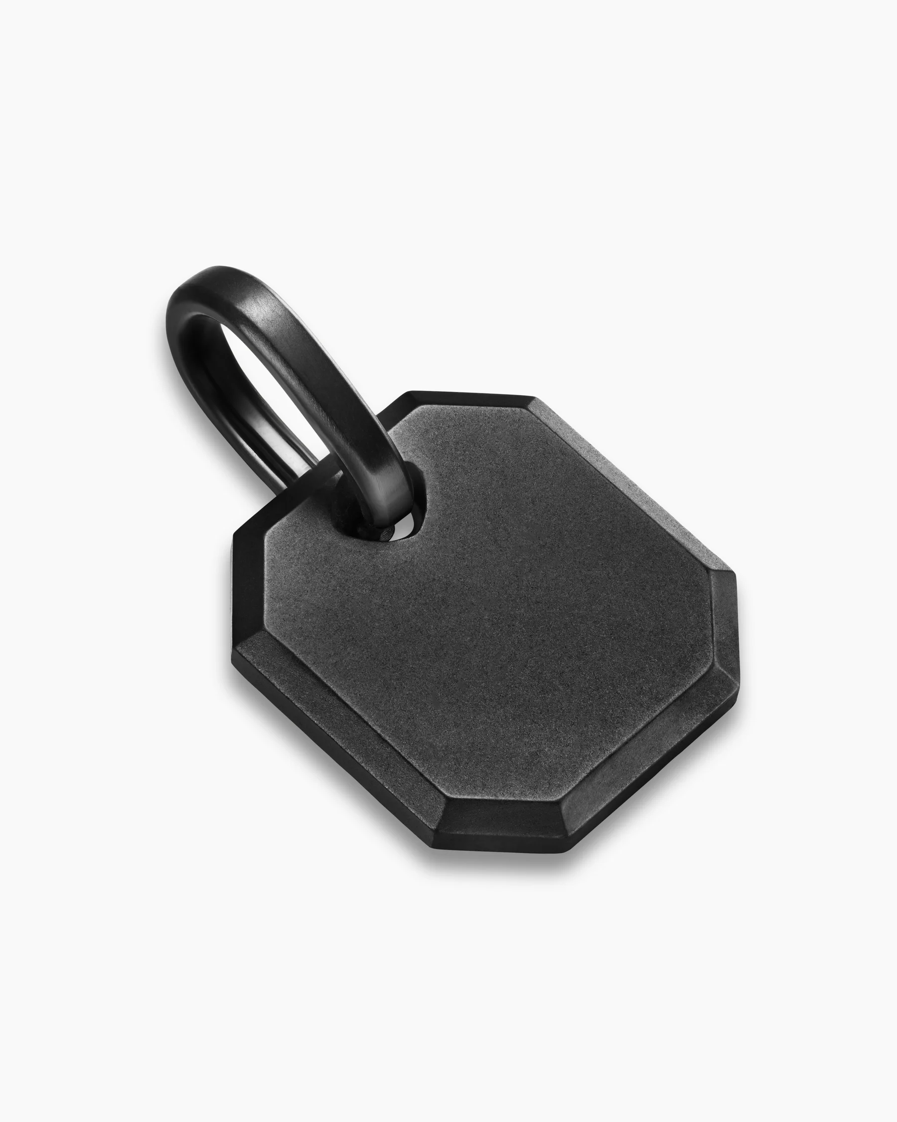 Octagonal Amulet in 18K Yellow Gold with Black Diamonds, 15mm 8 Octagonal Amulet in 18K Yellow Gold with Black Diamonds, 15mm