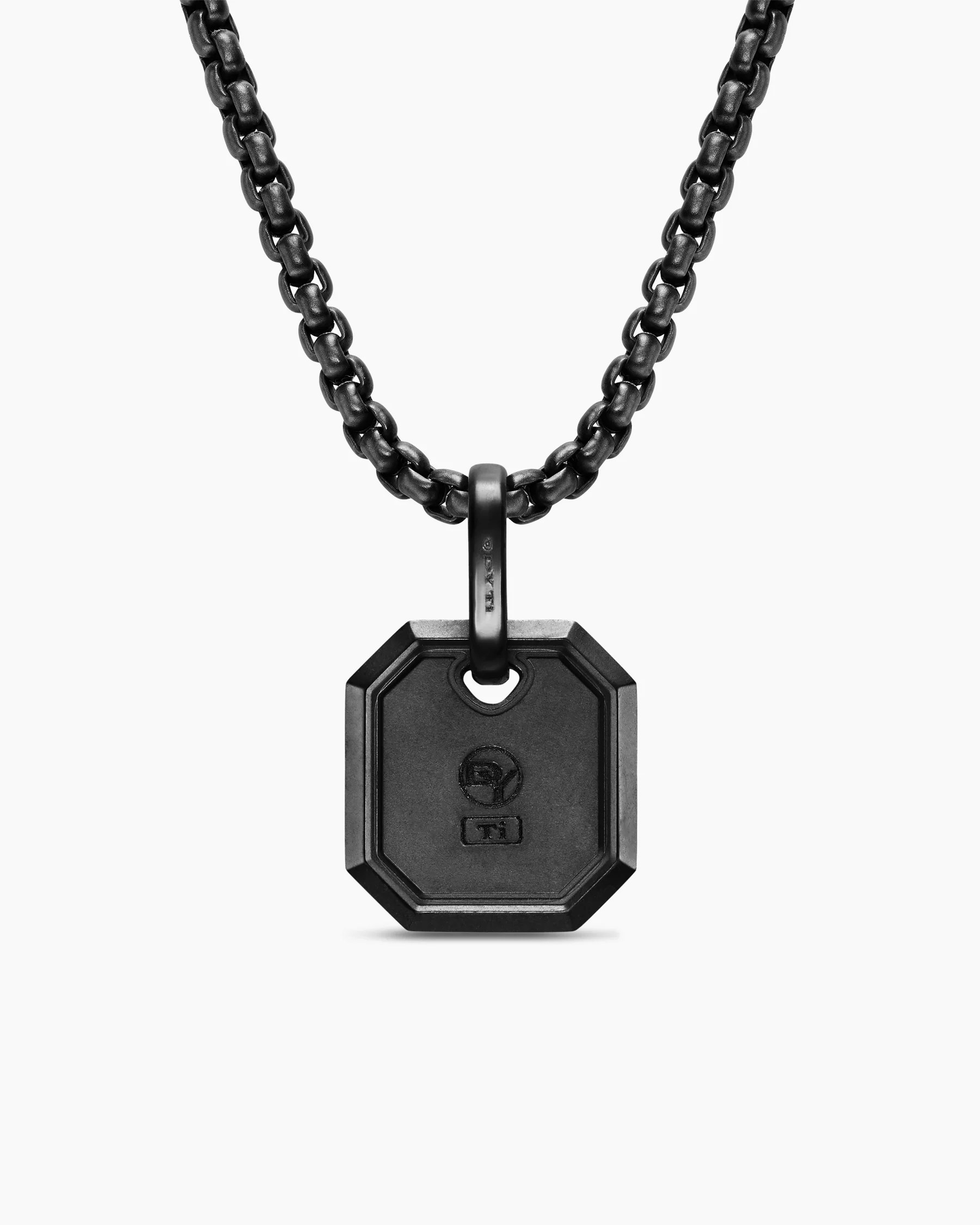 Octagonal Amulet in 18K Yellow Gold with Black Diamonds, 15mm 9 Octagonal Amulet in 18K Yellow Gold with Black Diamonds, 15mm