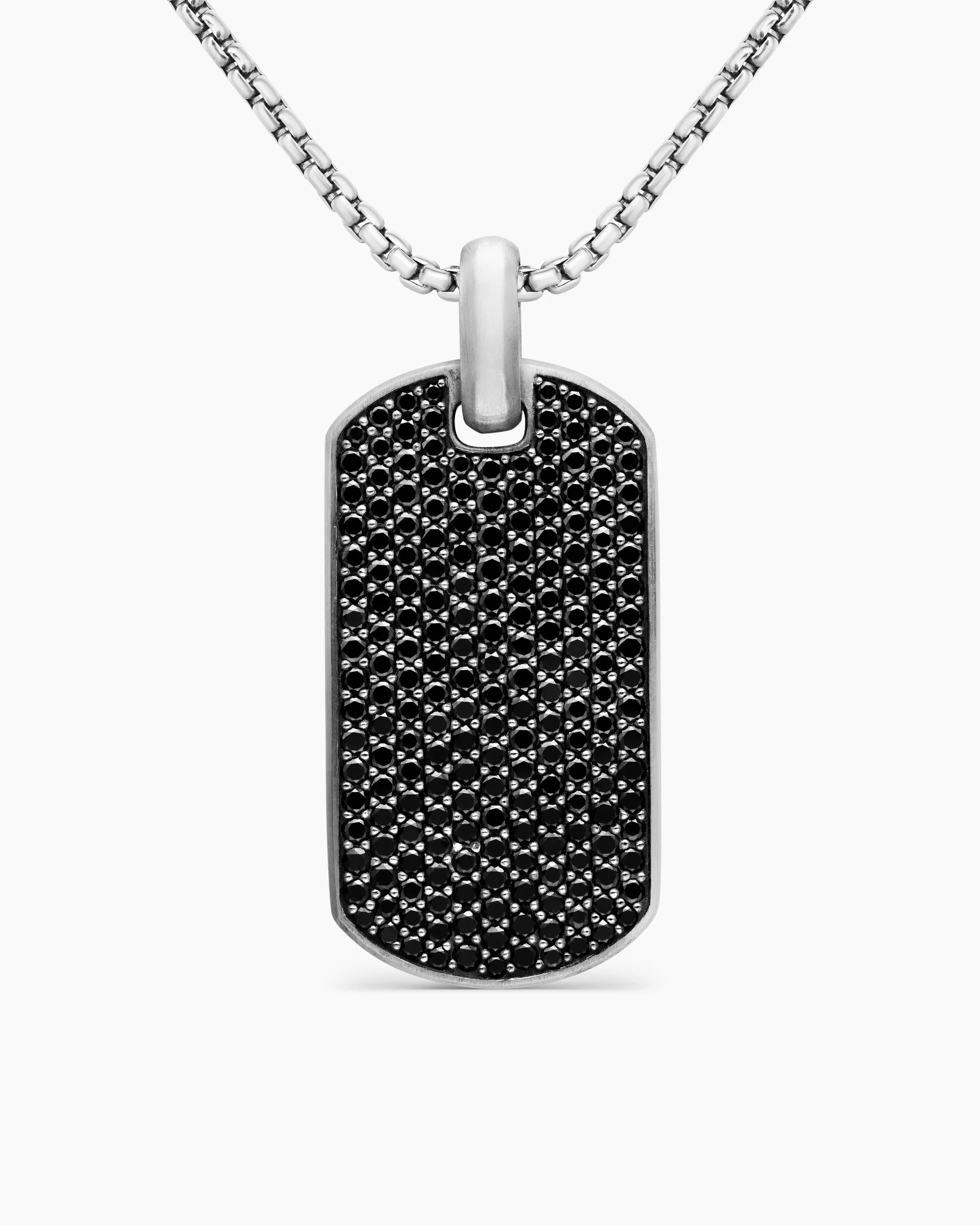 Chevron Tag in 18K Yellow Gold with Diamonds, 42mm