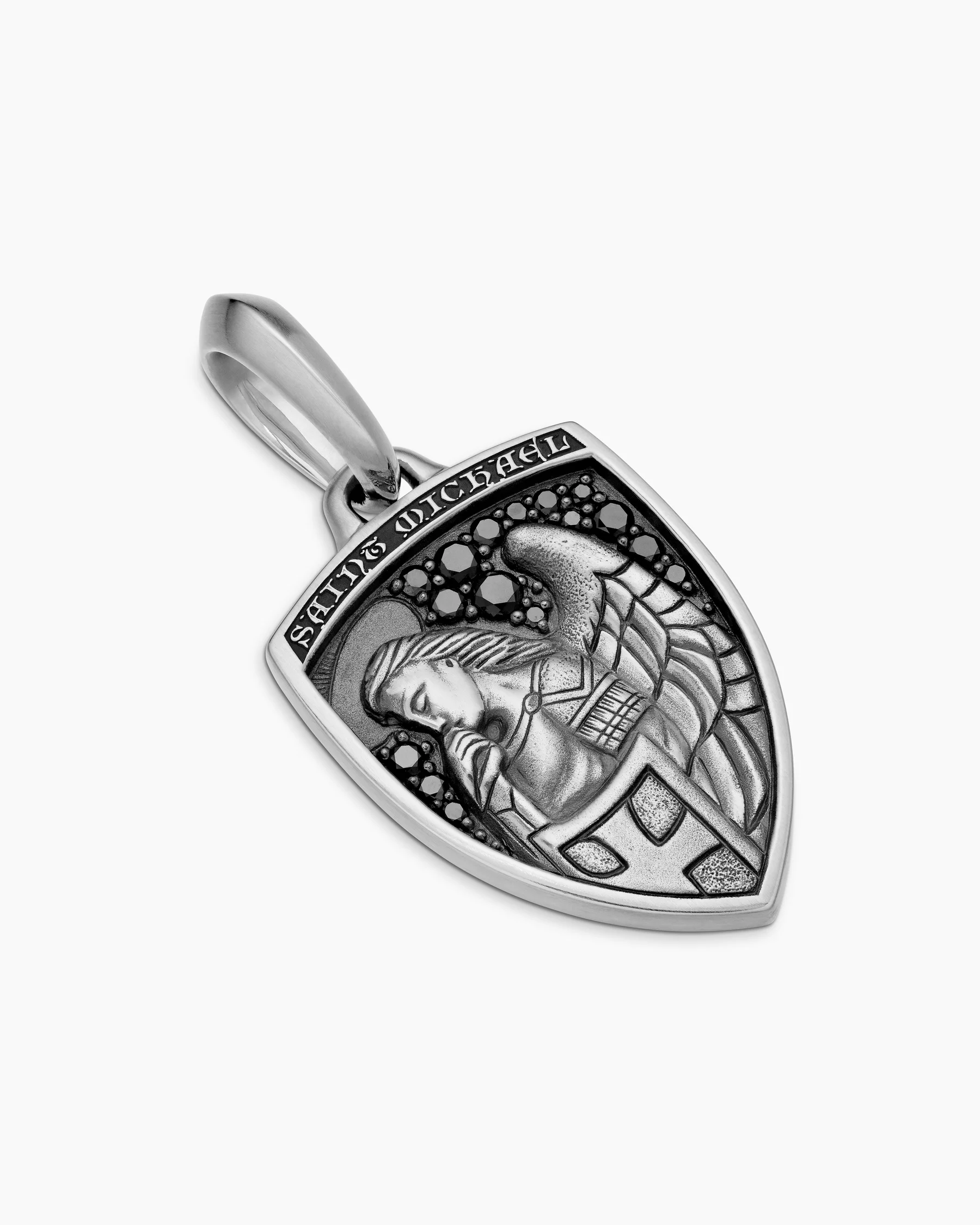 St. Michael Amulet in Sterling Silver with 14K Yellow Gold, 26mm 17 St. Michael Amulet in Sterling Silver with 14K Yellow Gold, 26mm