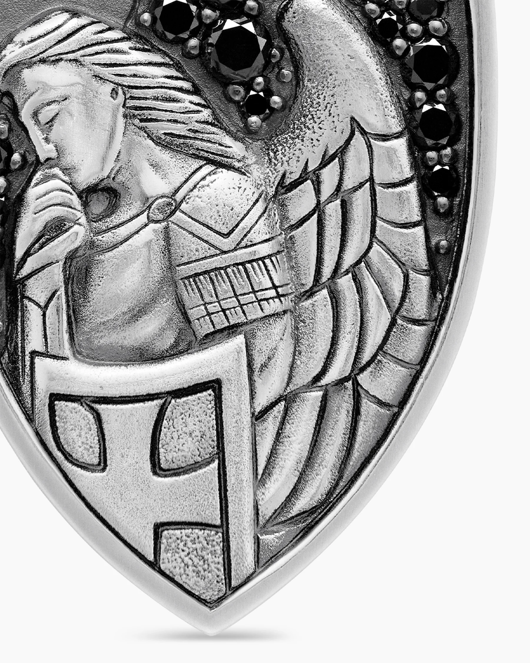 St. Michael Amulet in Sterling Silver with 14K Yellow Gold, 26mm 19 St. Michael Amulet in Sterling Silver with 14K Yellow Gold, 26mm