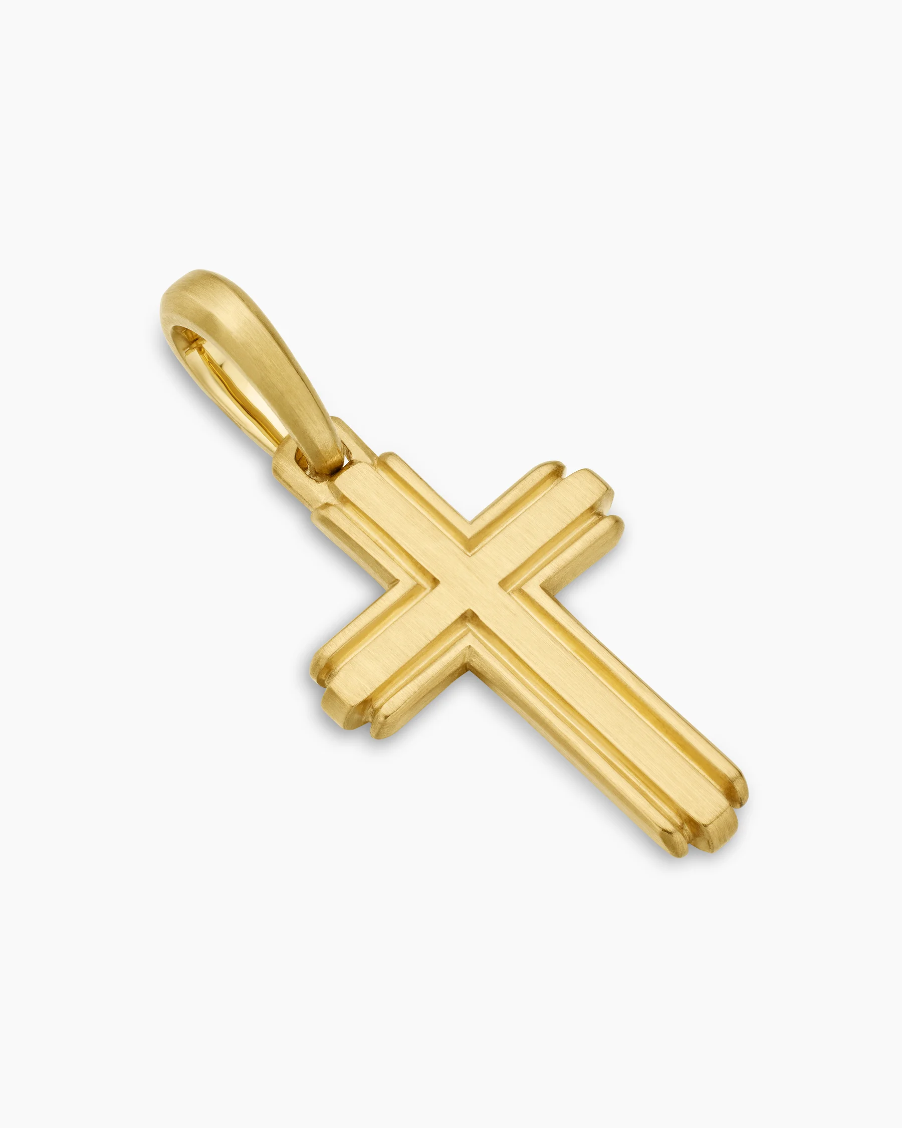 Deco Cross Pendant in Sterling Silver, 27mm 10 Deco Cross Pendant in Sterling Silver, 27mm