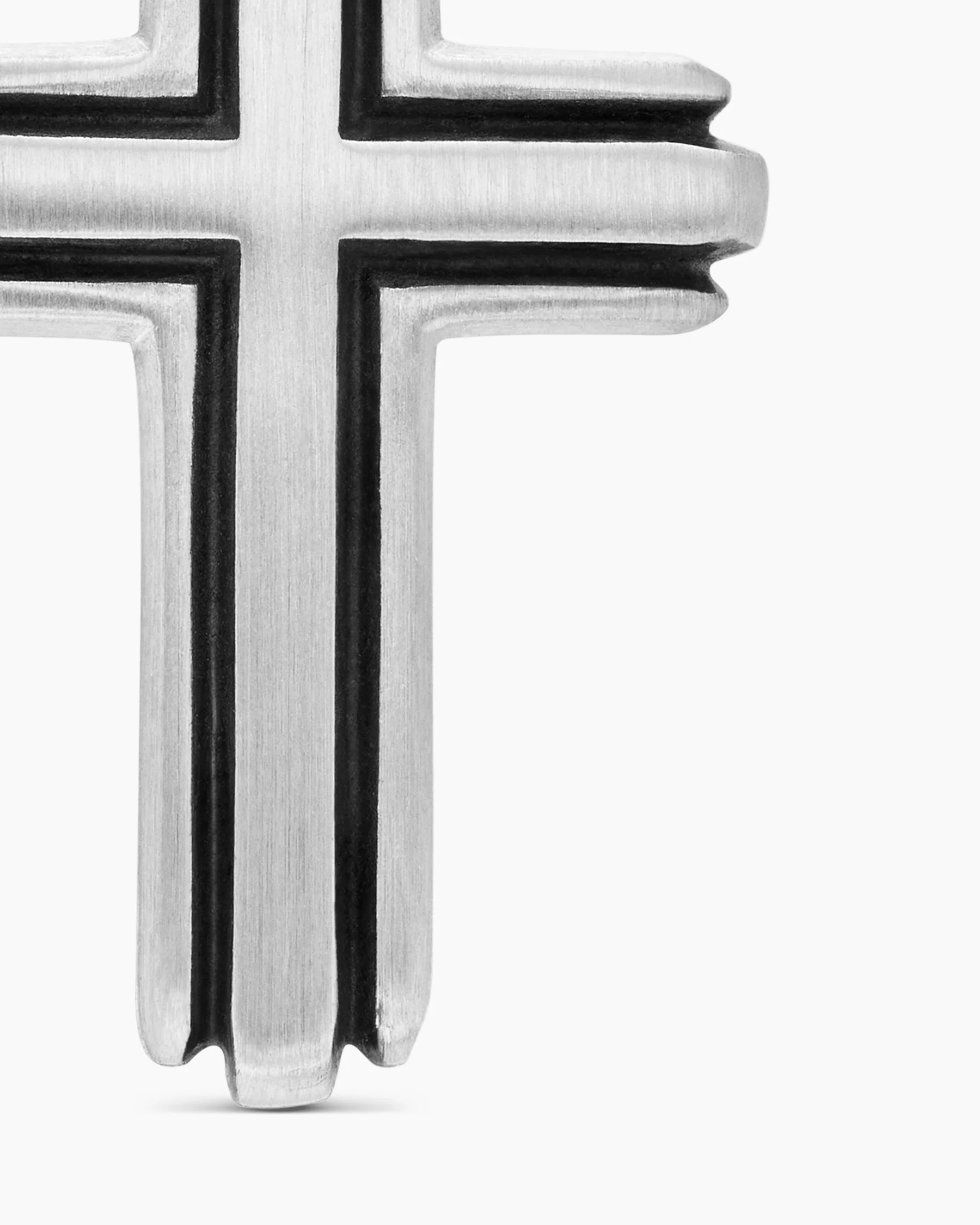 Deco Cross Pendant in Sterling Silver, 27mm 5 Deco Cross Pendant in Sterling Silver, 27mm