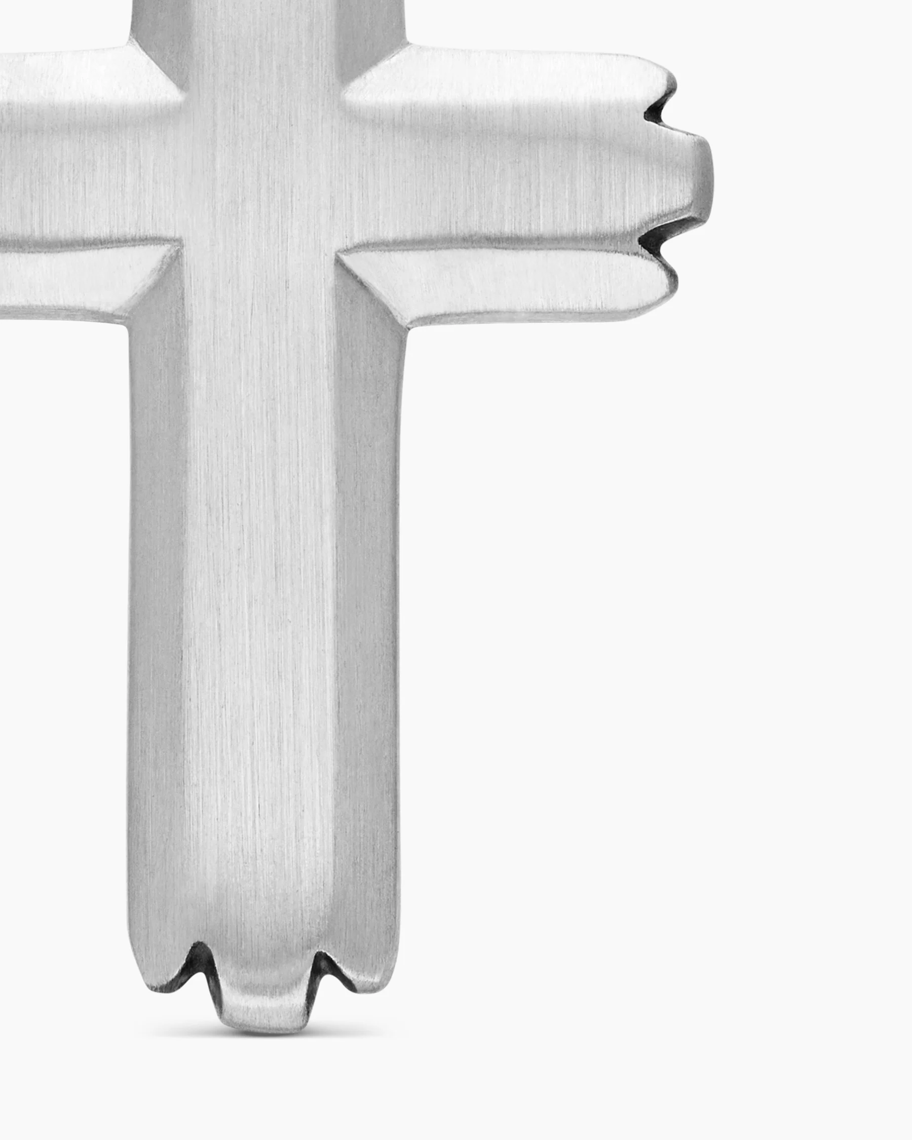 Deco Cross Pendant in Sterling Silver, 27mm 6 Deco Cross Pendant in Sterling Silver, 27mm
