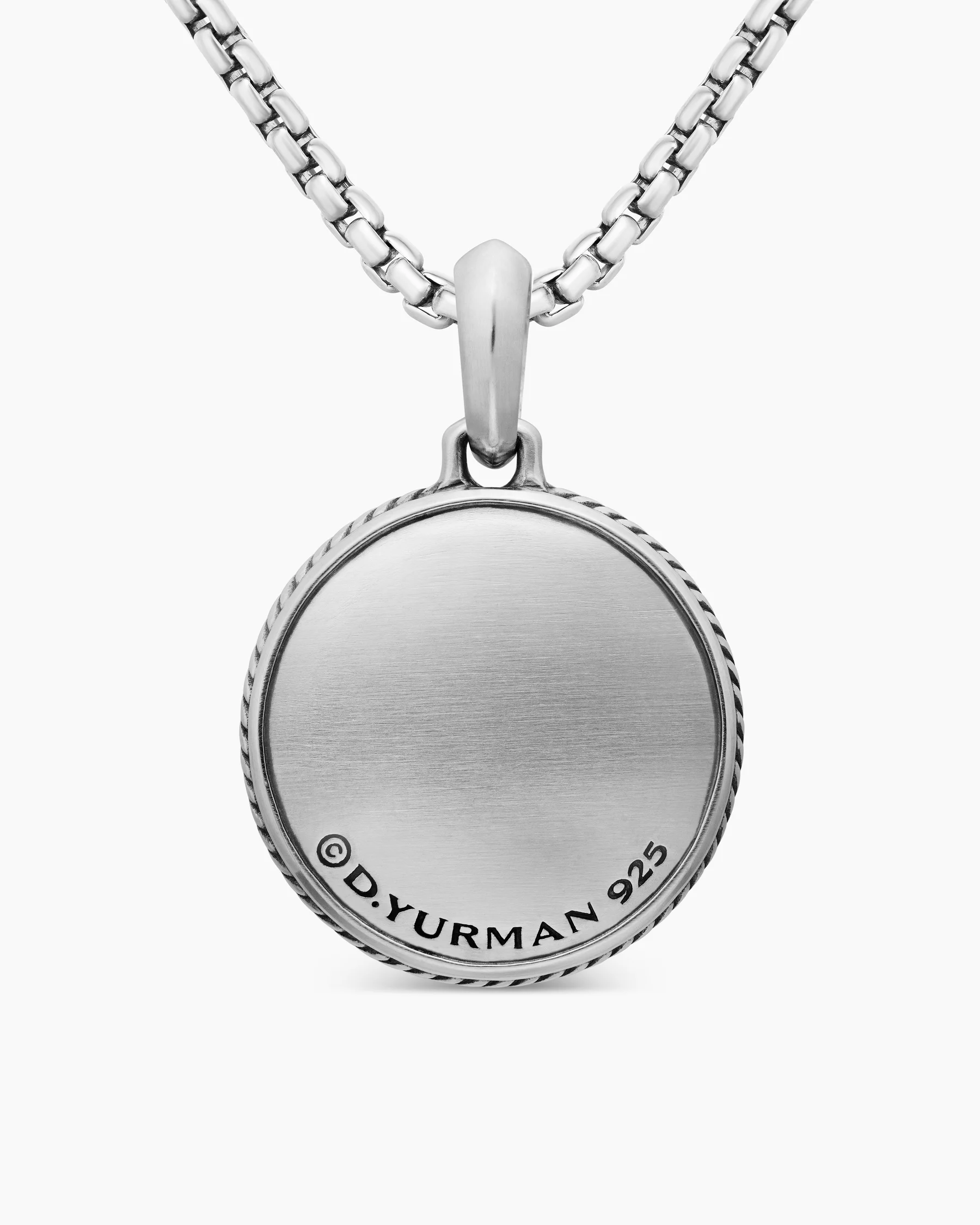 Maritime® Compass Amulet in Sterling Silver with Center Black Diamond, 26.8mm 4 Maritime® Compass Amulet in Sterling Silver with Center Black Diamond, 26.8mm