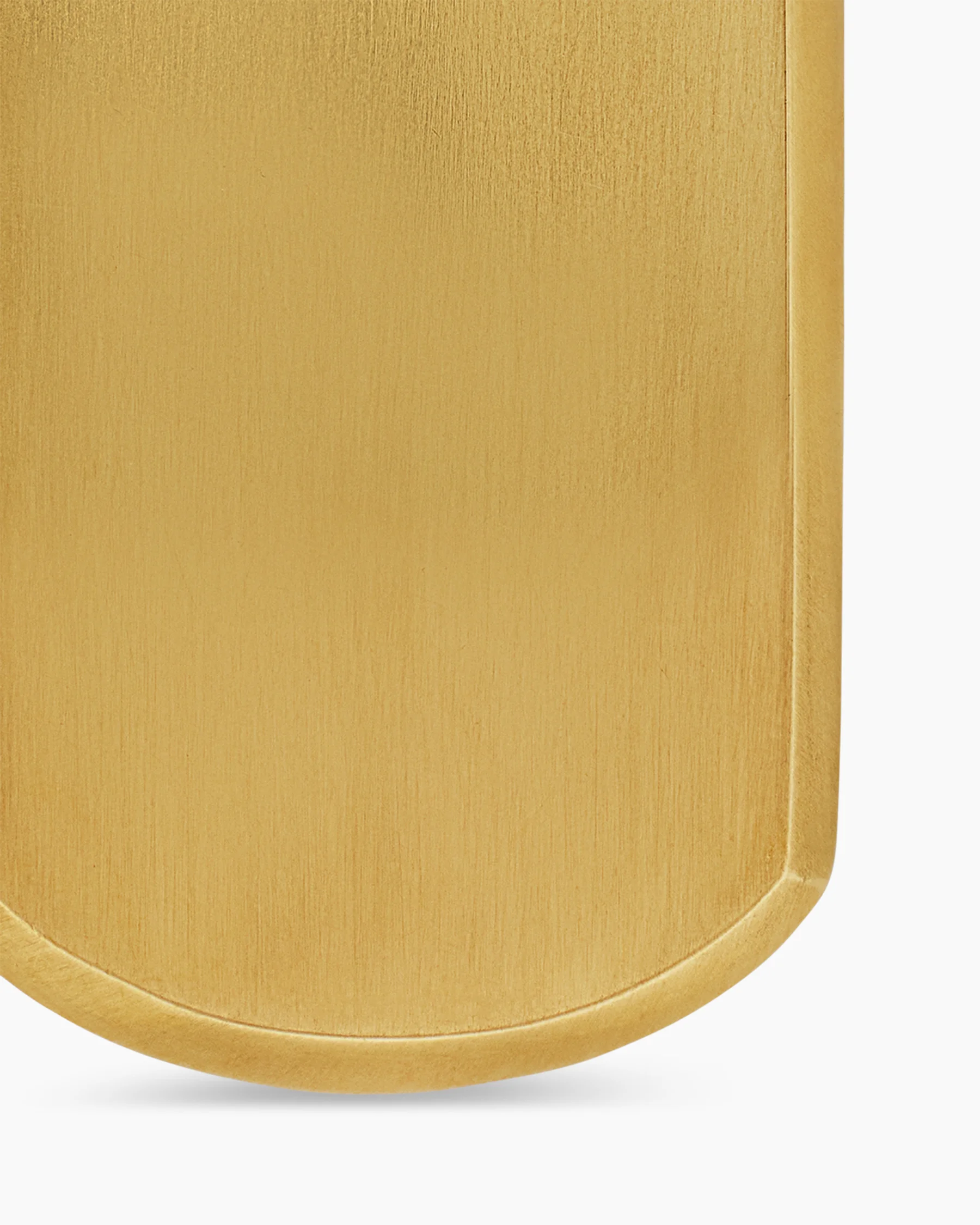 Chevron Tag in 18K Yellow Gold with Diamond Baguettes, 35mm 5 Chevron Tag in 18K Yellow Gold with Diamond Baguettes, 35mm