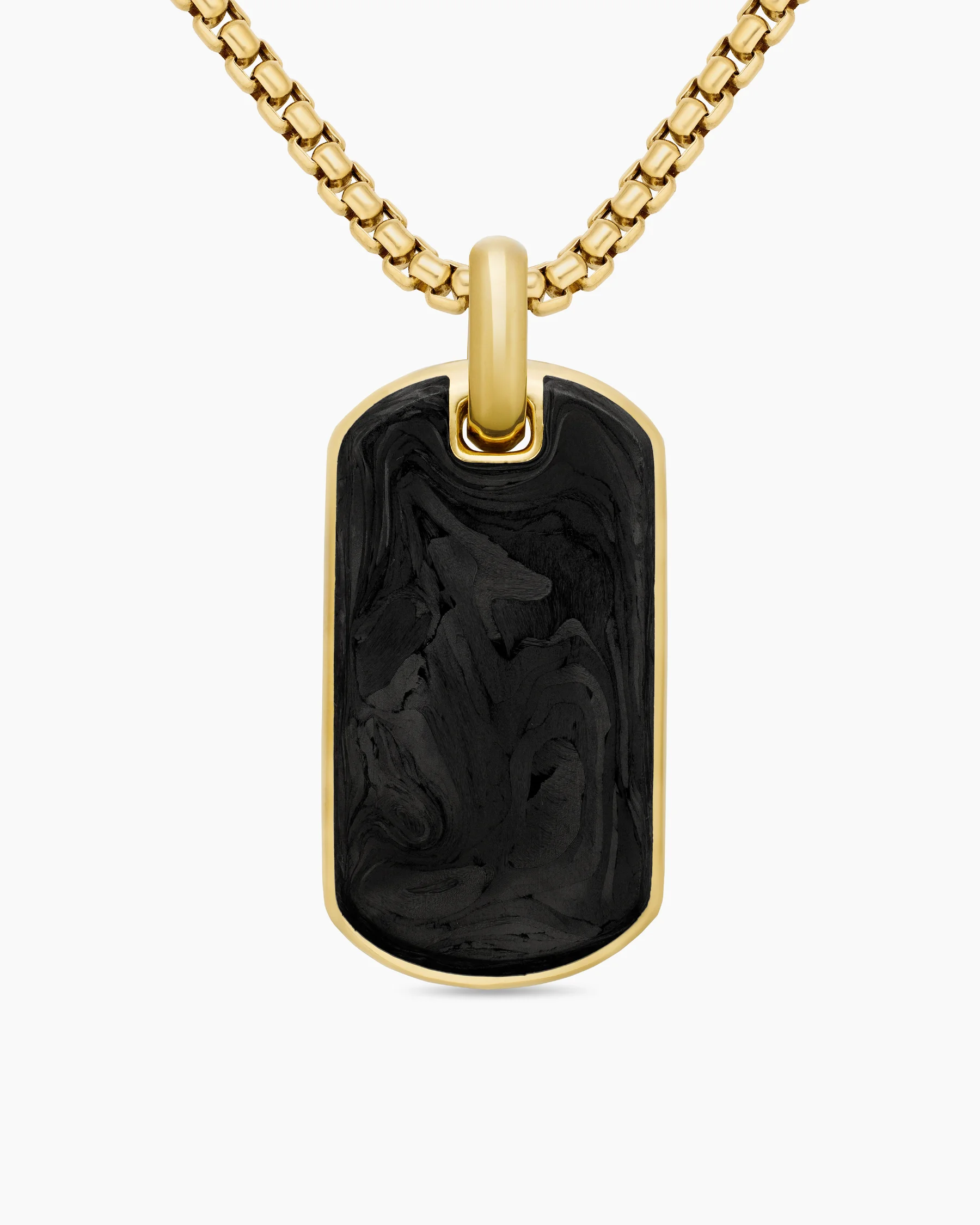 Streamline® Tag in 18K Yellow Gold with Forged Carbon, 35mm 81 Streamline® Tag in 18K Yellow Gold with Forged Carbon, 35mm