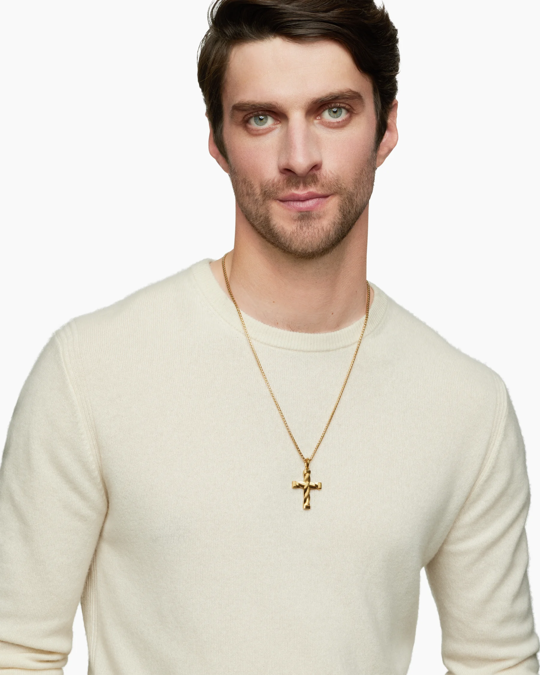 DY Helios™ Cross Pendant in 18K Yellow Gold, 36mm 35 DY Helios™ Cross Pendant in 18K Yellow Gold, 36mm