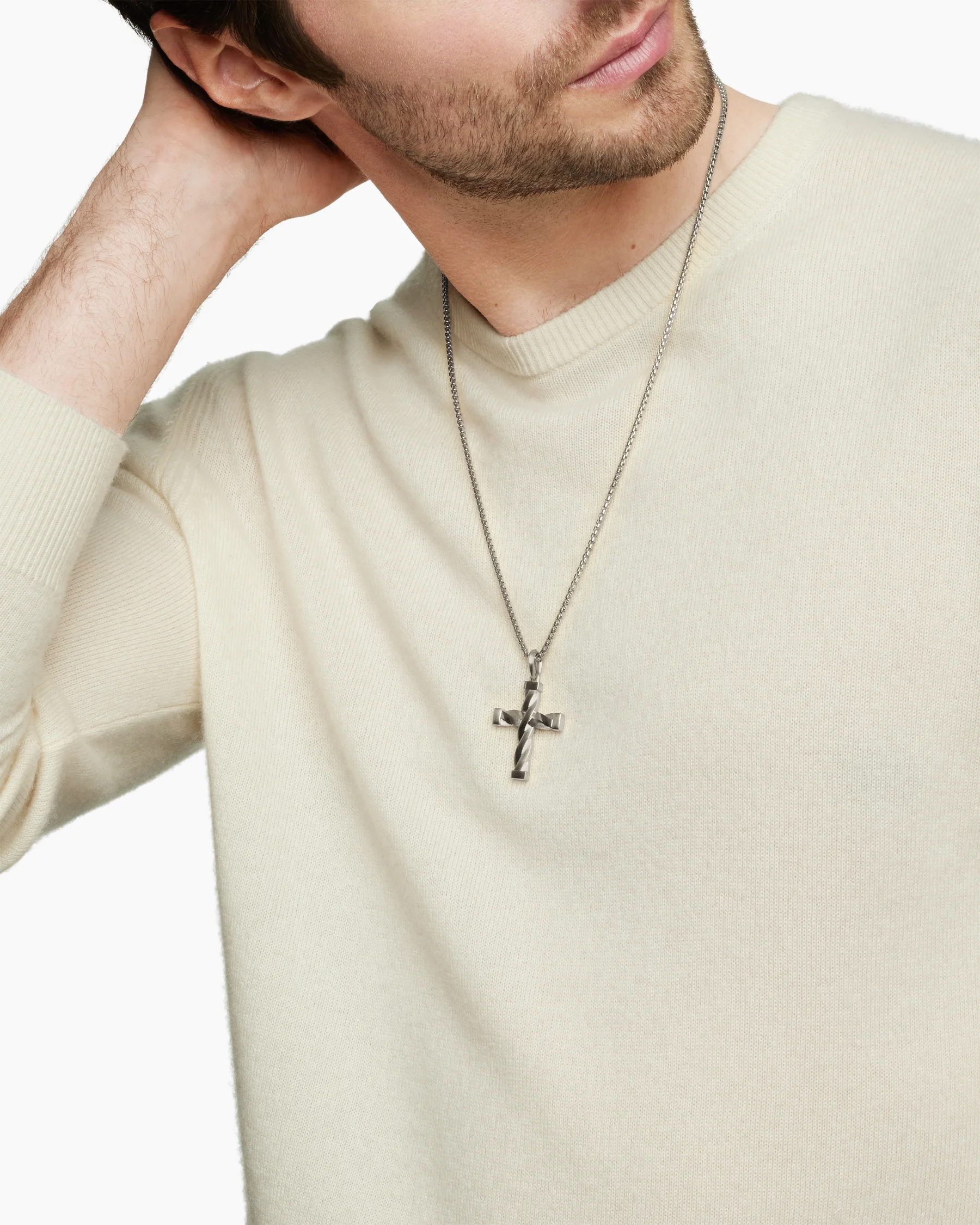 DY Helios™ Cross Pendant in Sterling Silver, 36mm 26 DY Helios™ Cross Pendant in Sterling Silver, 36mm