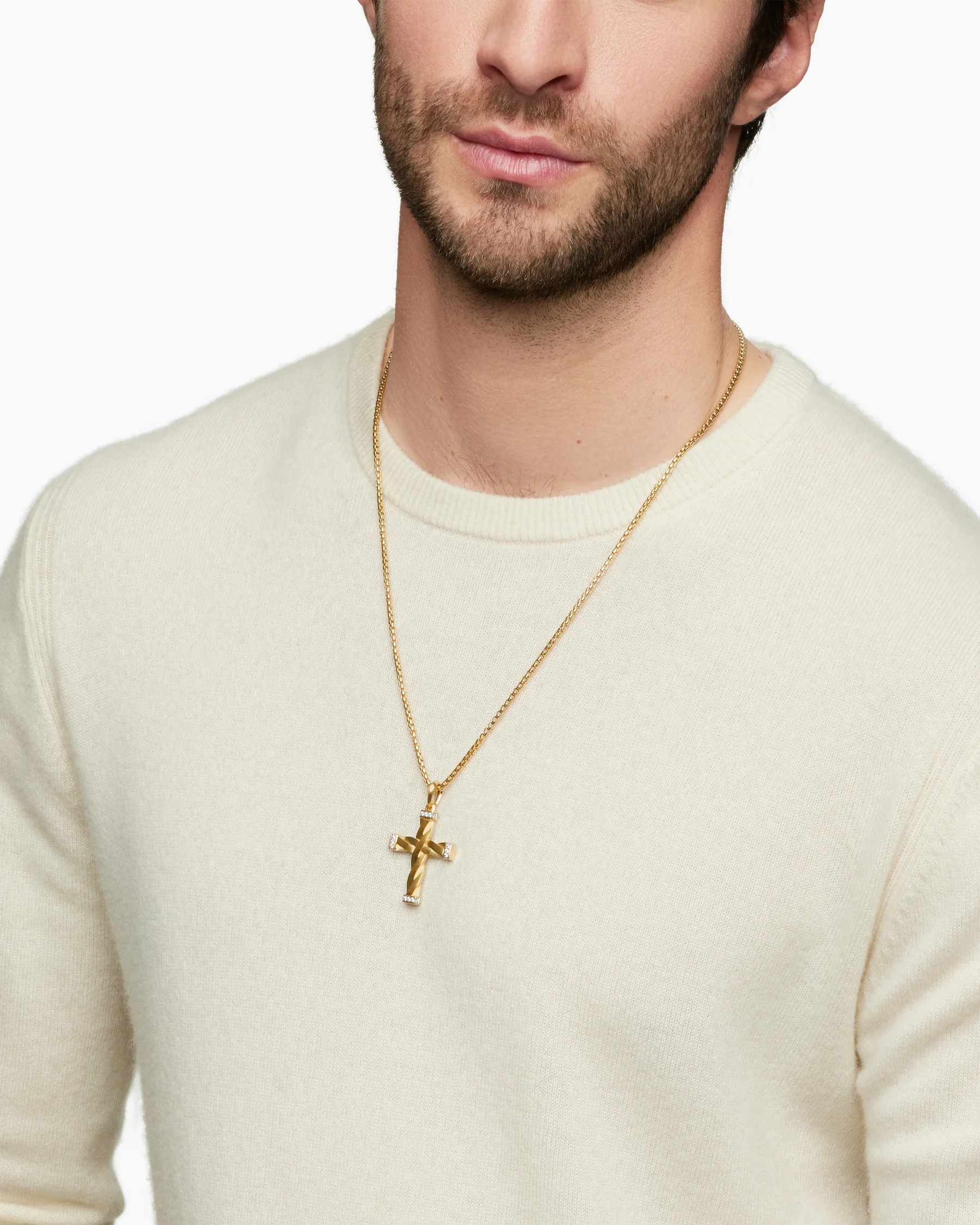 DY Helios™ Cross Pendant in Sterling Silver, 36mm 28 DY Helios™ Cross Pendant in Sterling Silver, 36mm